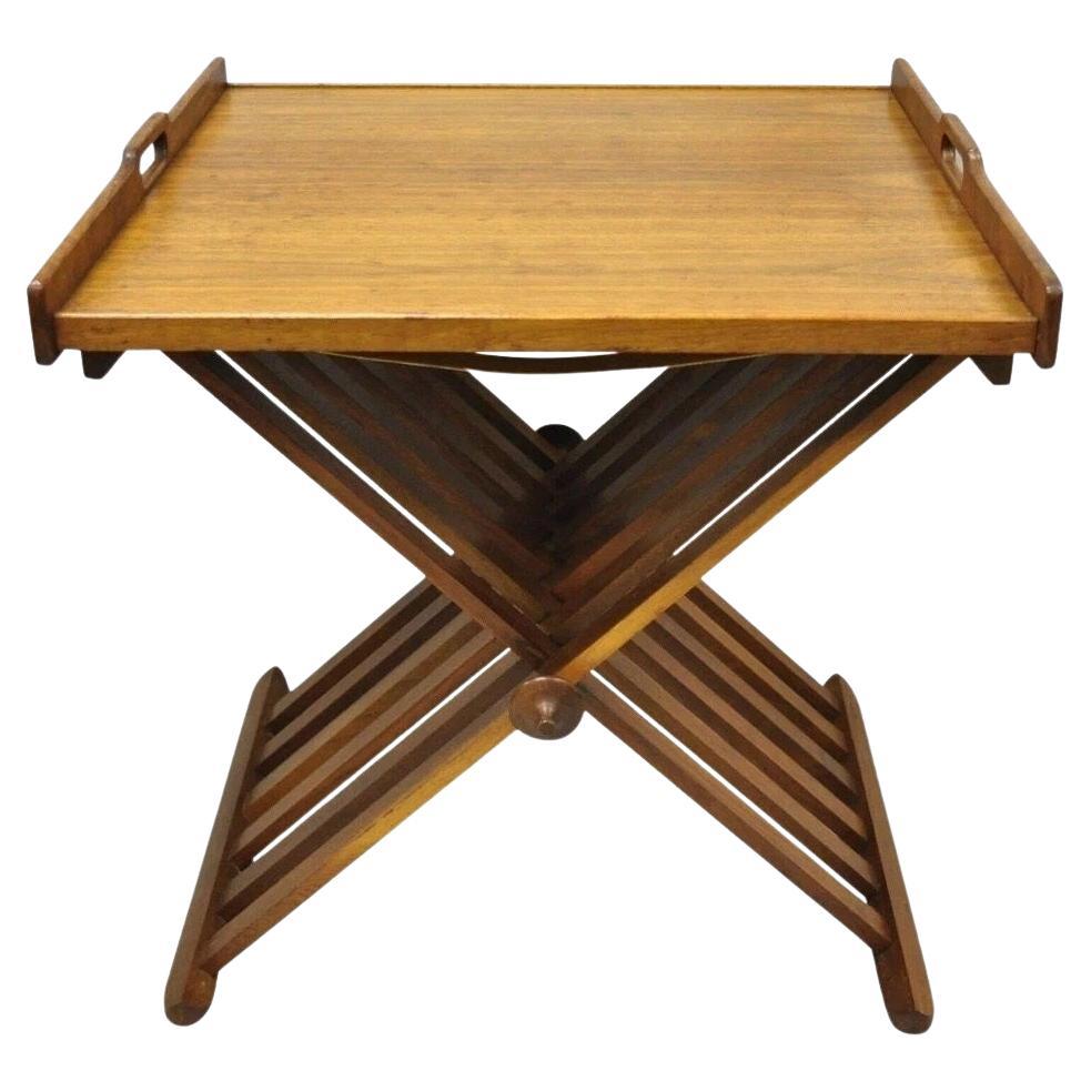 Stewart MacDougall Kipp Stewart Drexel Walnut Folding Campaign Table (B) For Sale