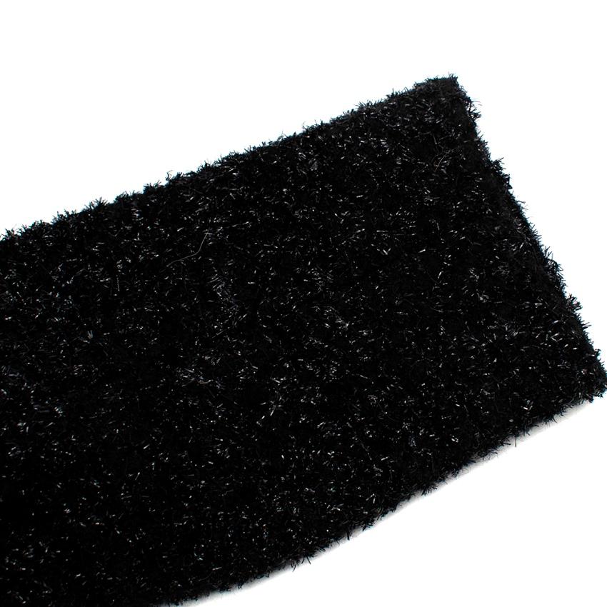 Stewart Parvin - Giacca in tweed con trama lurex nera - Taglia stimata M in vendita 1
