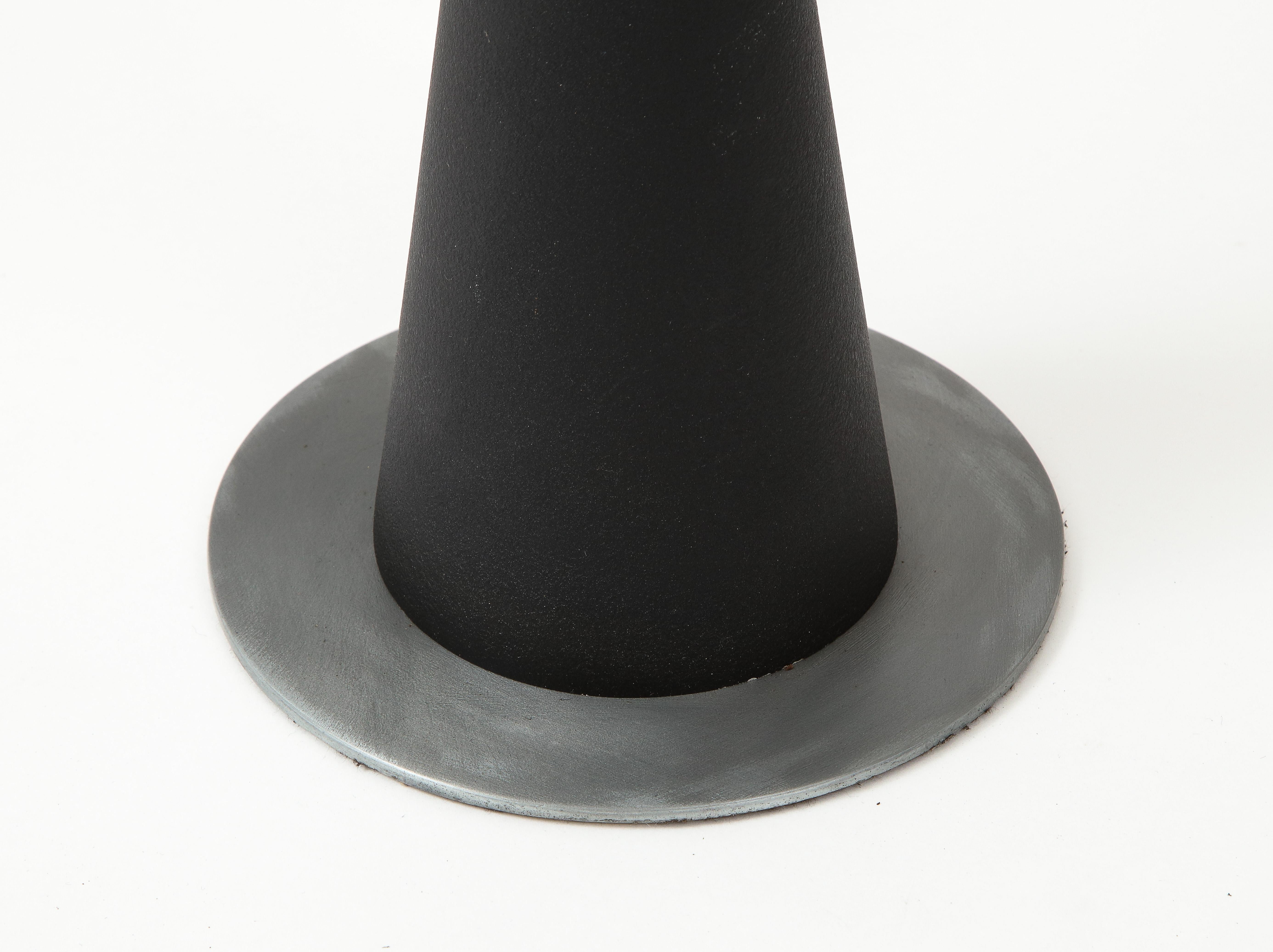 black tall table lamp