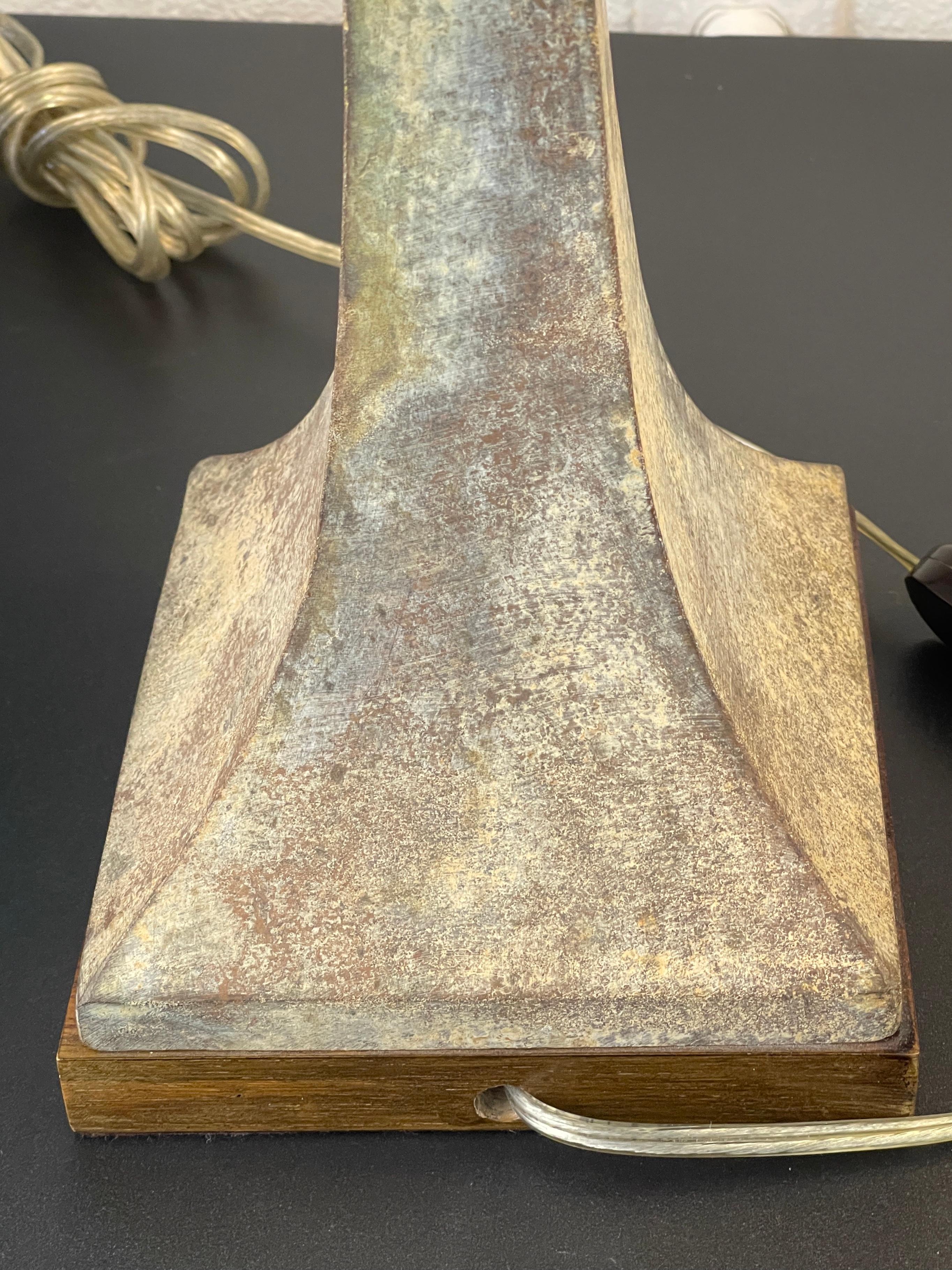 Stewart Ross James for Hansen Verdigris Bronze Lamp In Good Condition For Sale In Palm Springs, CA