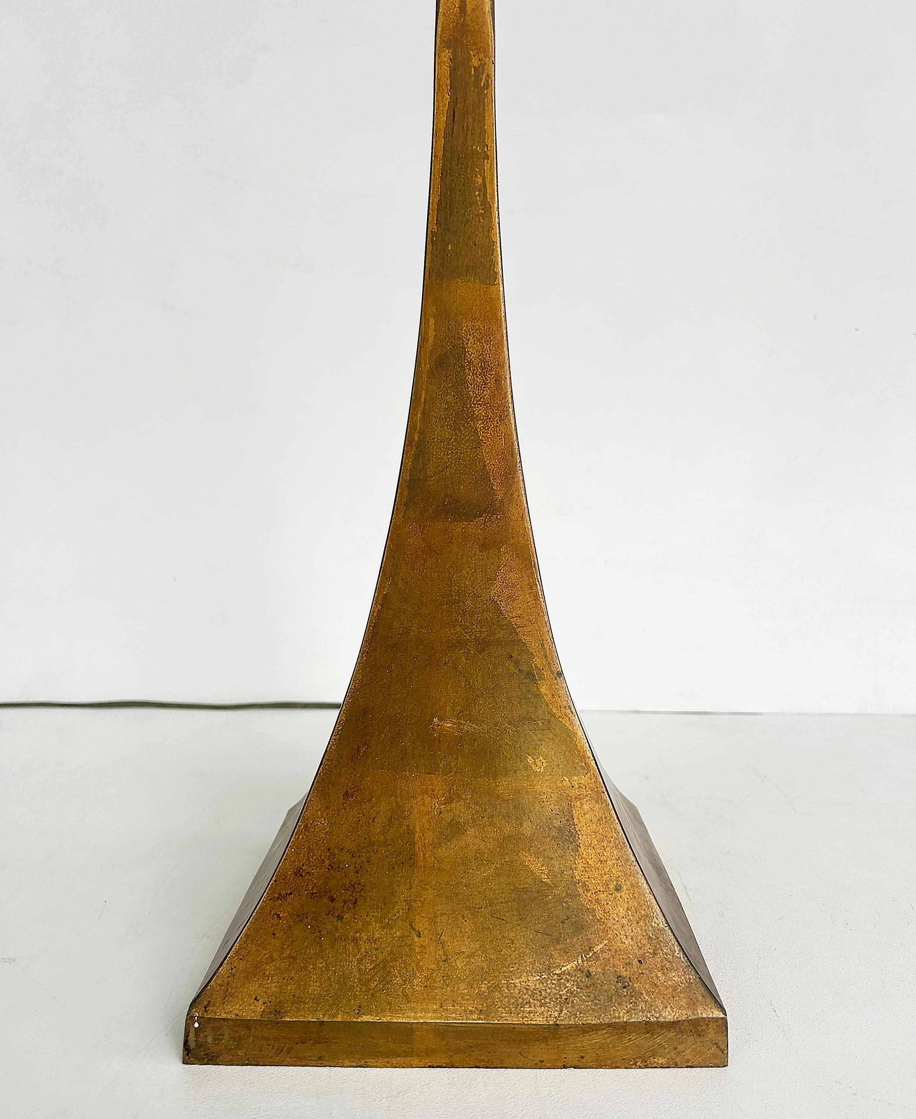 Patinato James Stewart Ross James, Lampada da terra in bronzo dorato Hansen Lighting, metà anni '60 in vendita