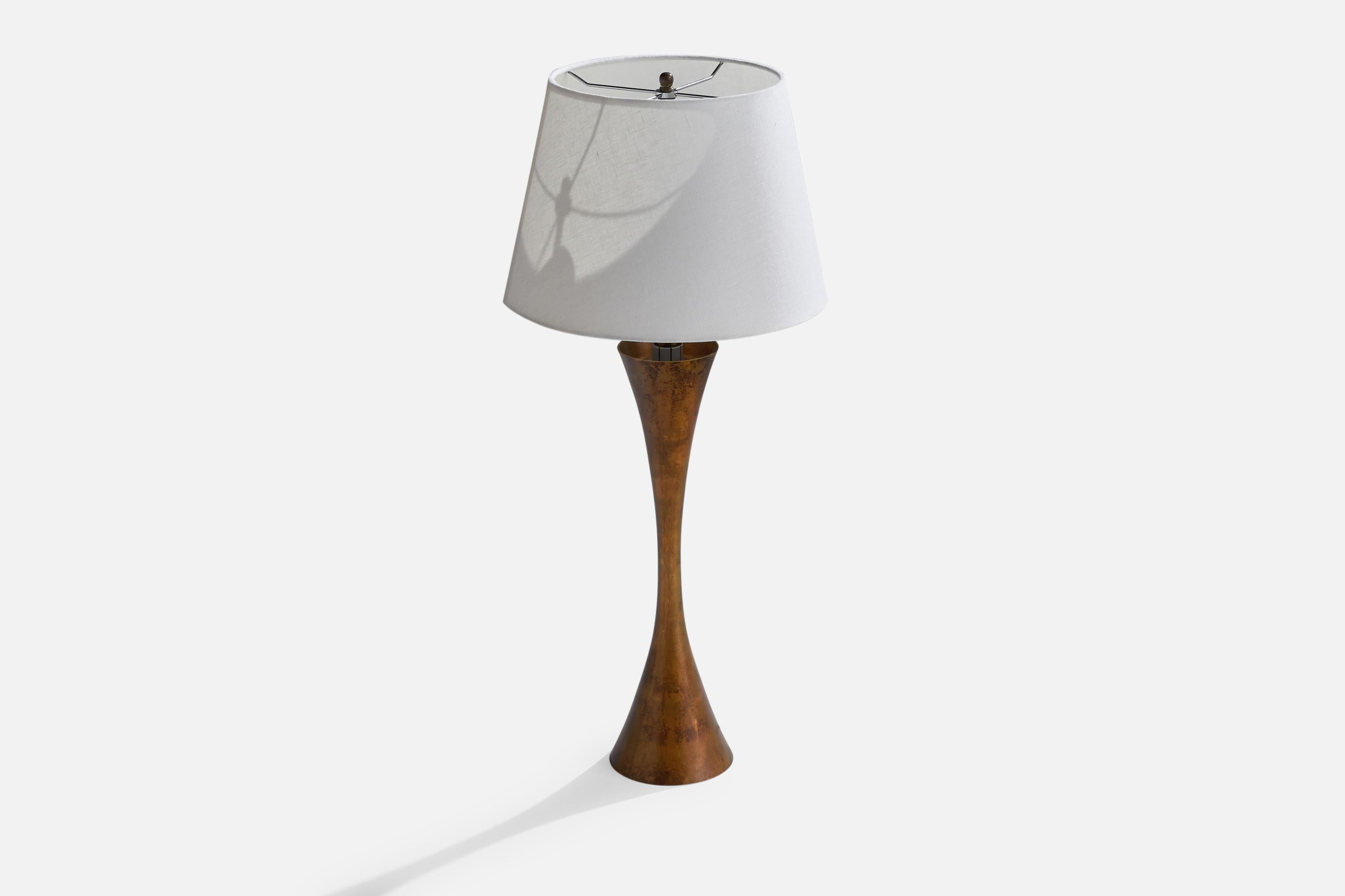 Mid-Century Modern Stewart Ross James, Table Lamp, Copper, USA, 1950s For Sale