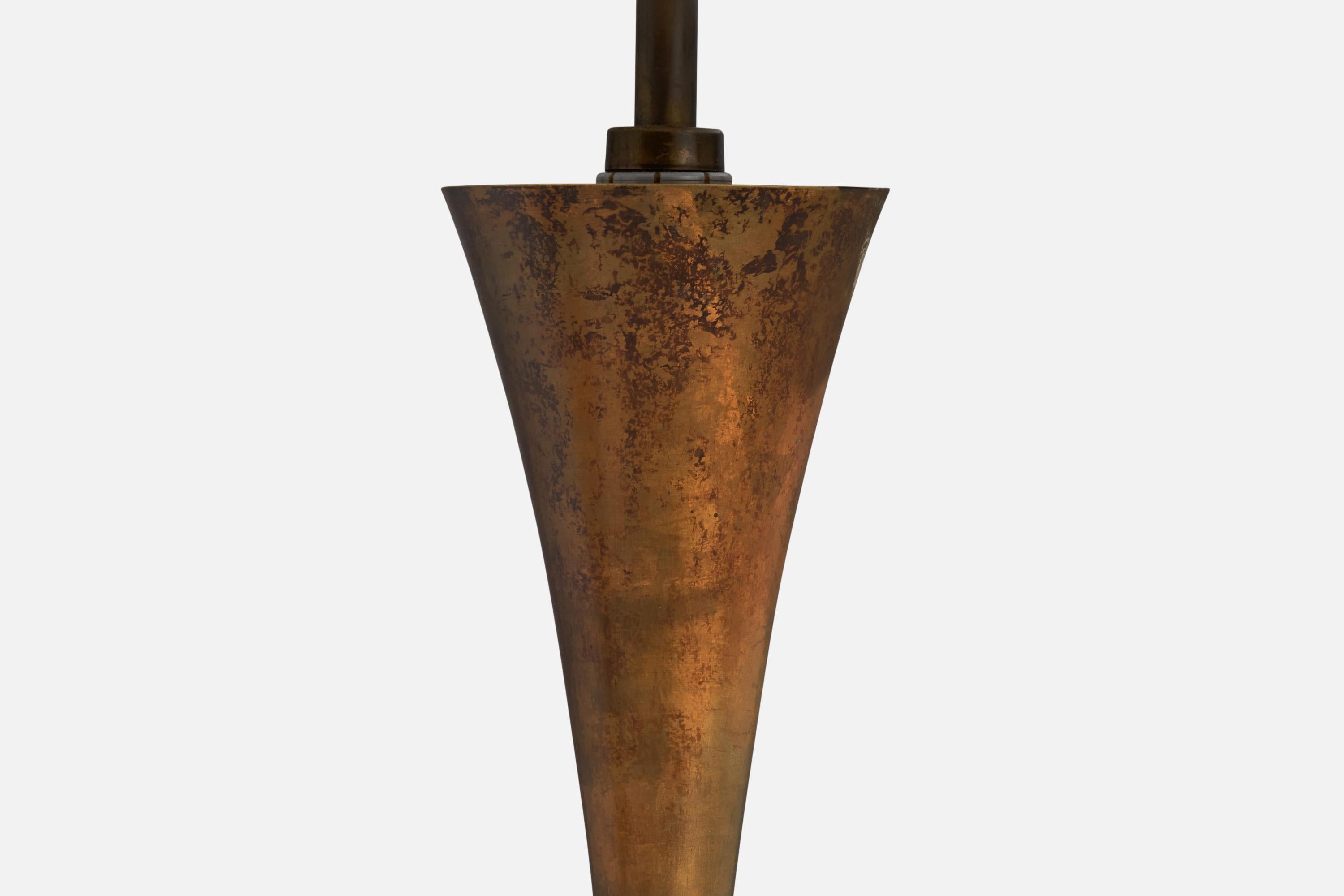 American Stewart Ross James, Table Lamp, Copper, USA, 1950s For Sale