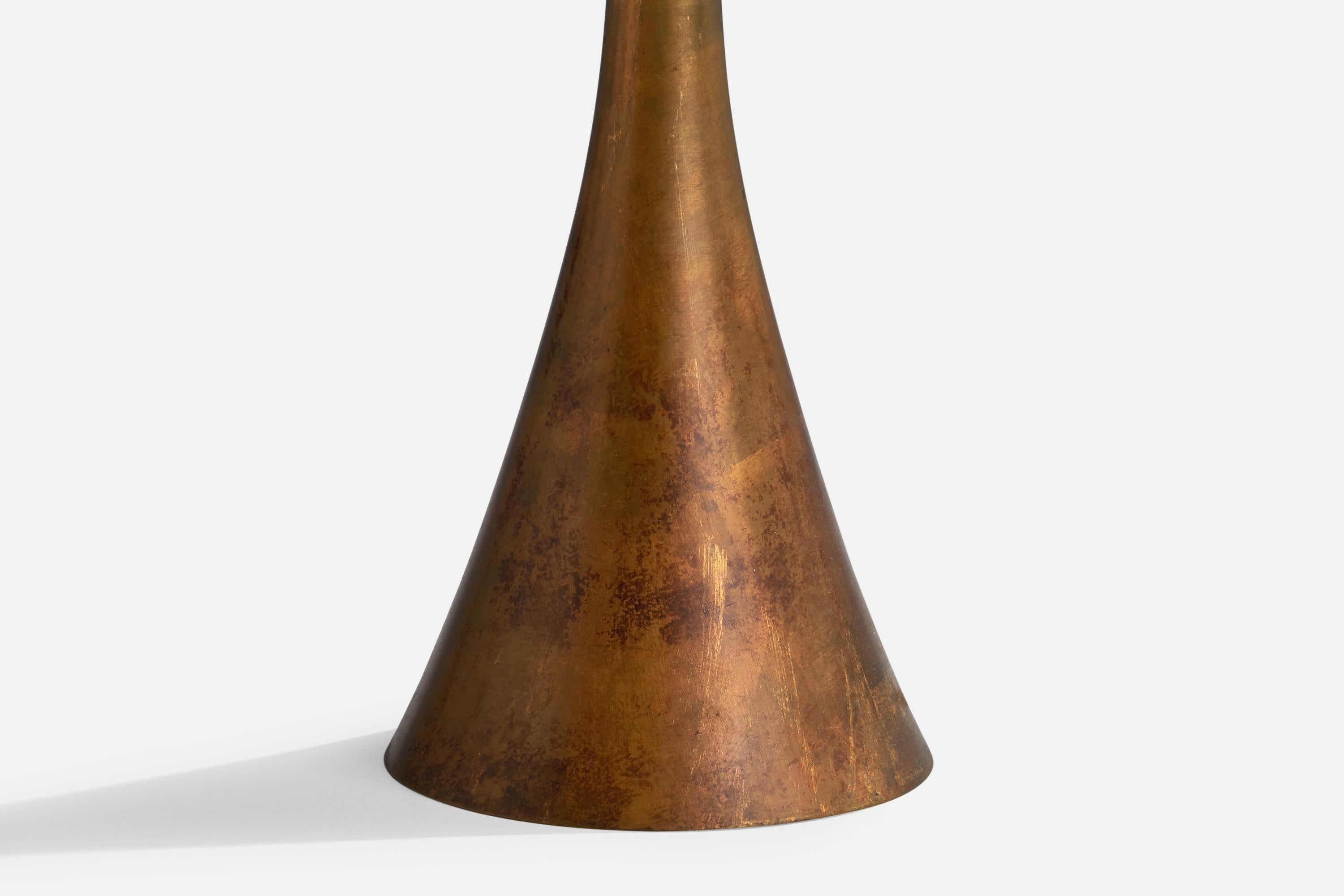 Mid-Century Modern Stewart Ross James, Table Lamp, Copper, USA, 1950s For Sale