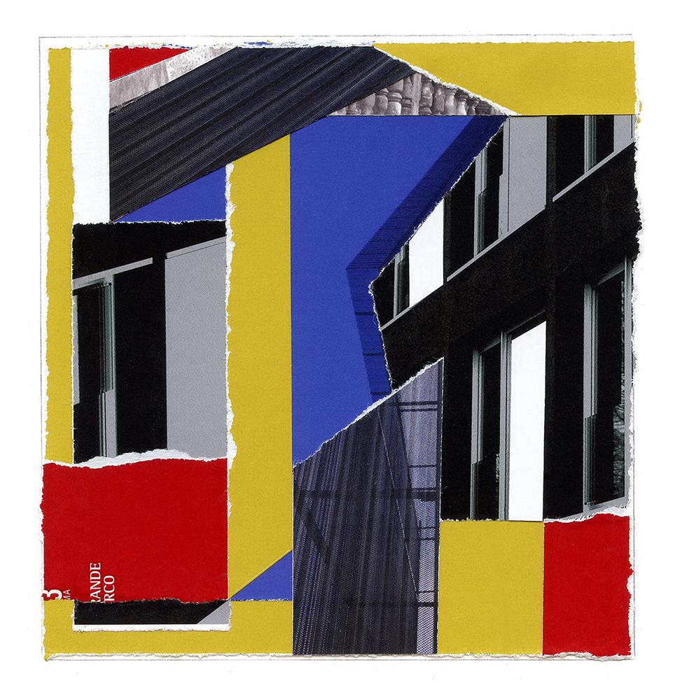 Painted Building One, Venice : mixed media collage on board - Mixed Media Art by Stewart Siskind