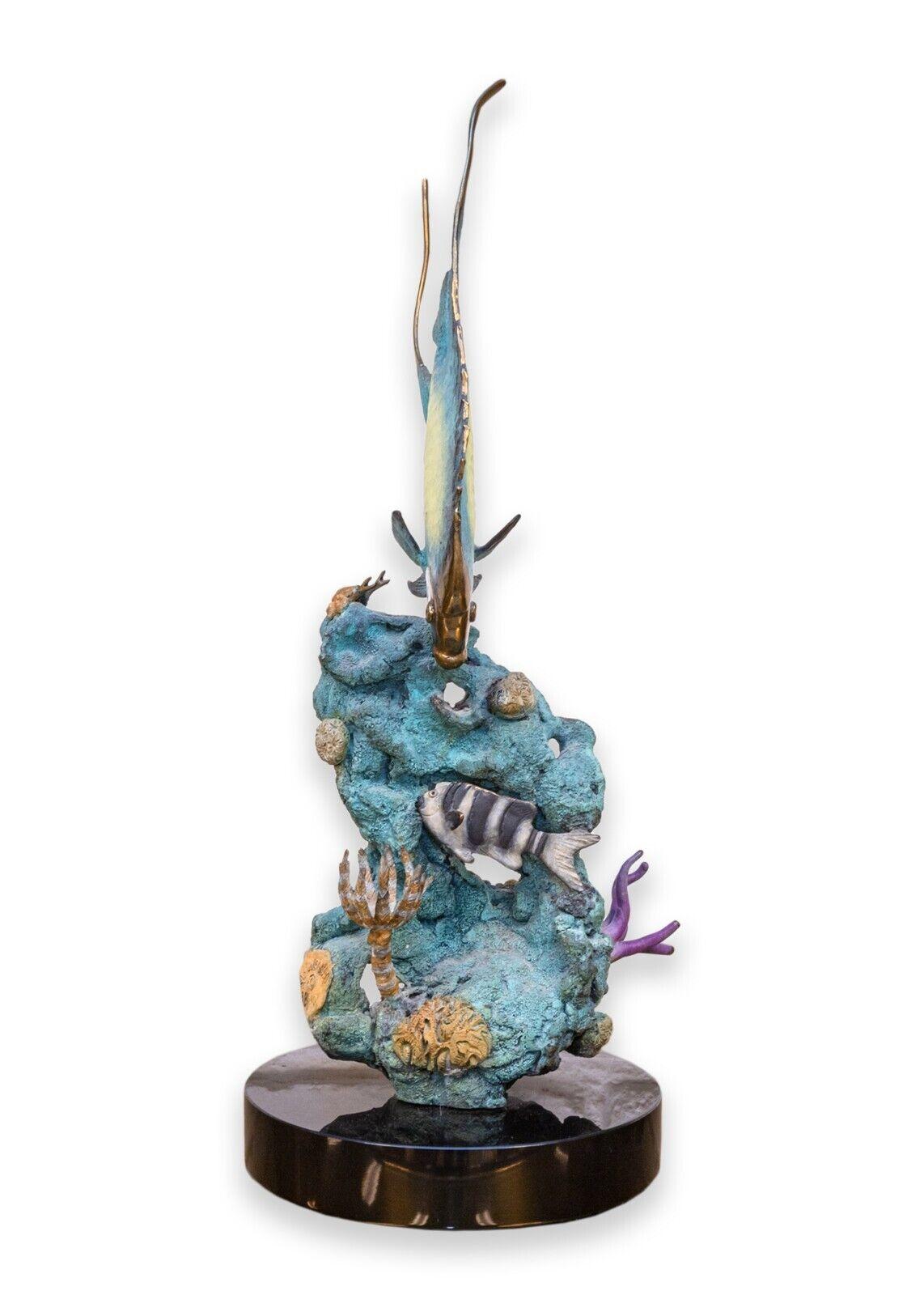 Unknown Stewart & Steven Wegner Queen Angel Reef Patina Bronze Sculpture Signed 38/40