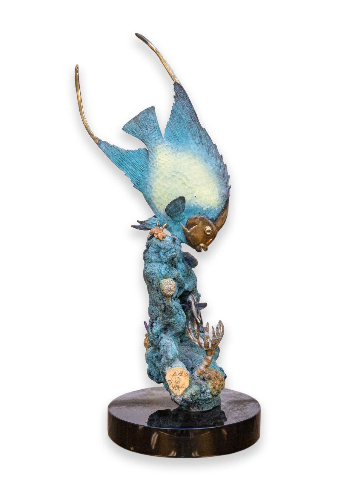 Stewart & Steven Wegner Queen Angel Reef Patina Bronze Sculpture Signed 38/40 In Good Condition In Keego Harbor, MI