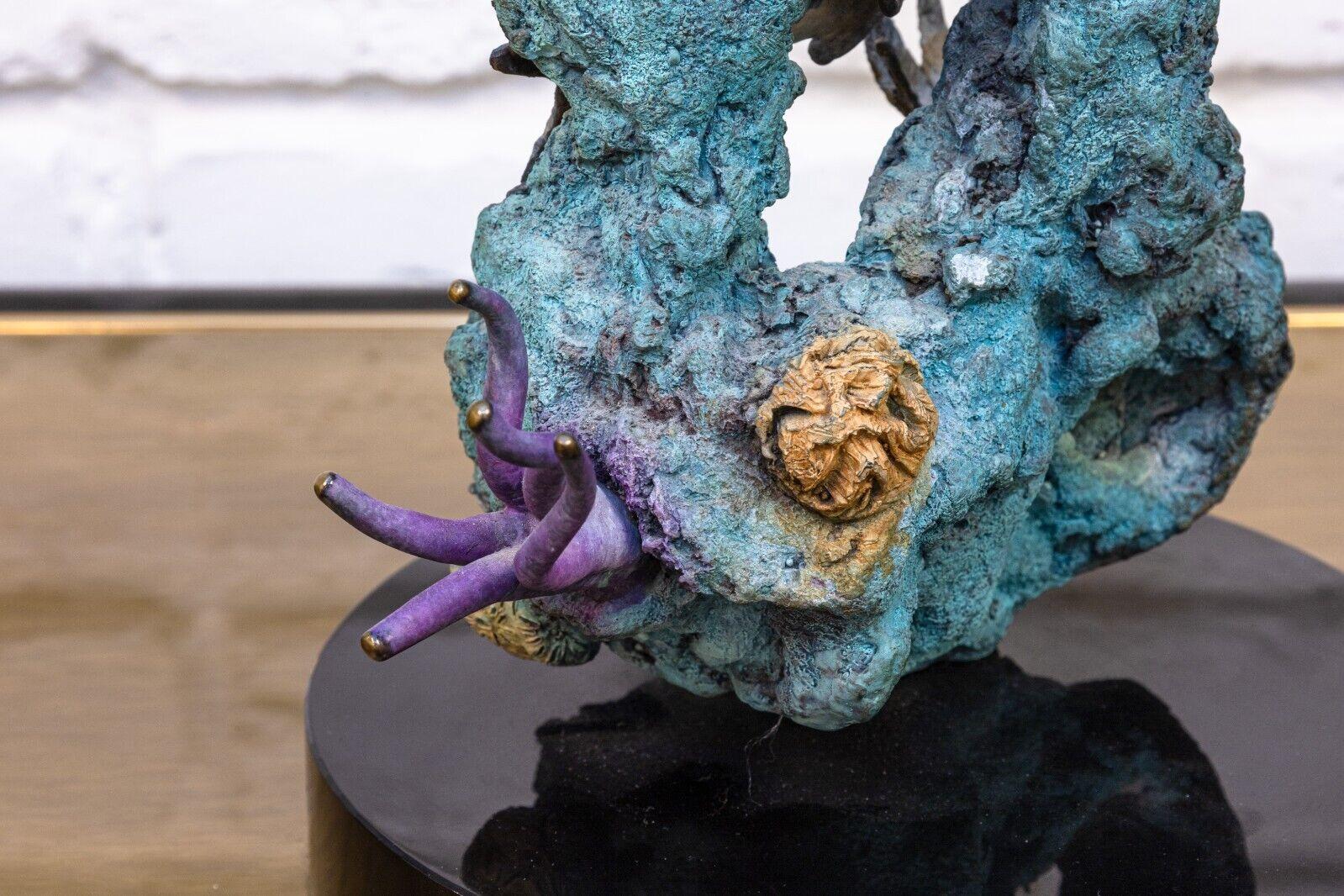 Stewart & Steven Wegner Queen Angel Reef Patina Bronze Sculpture Signed 38/40 4