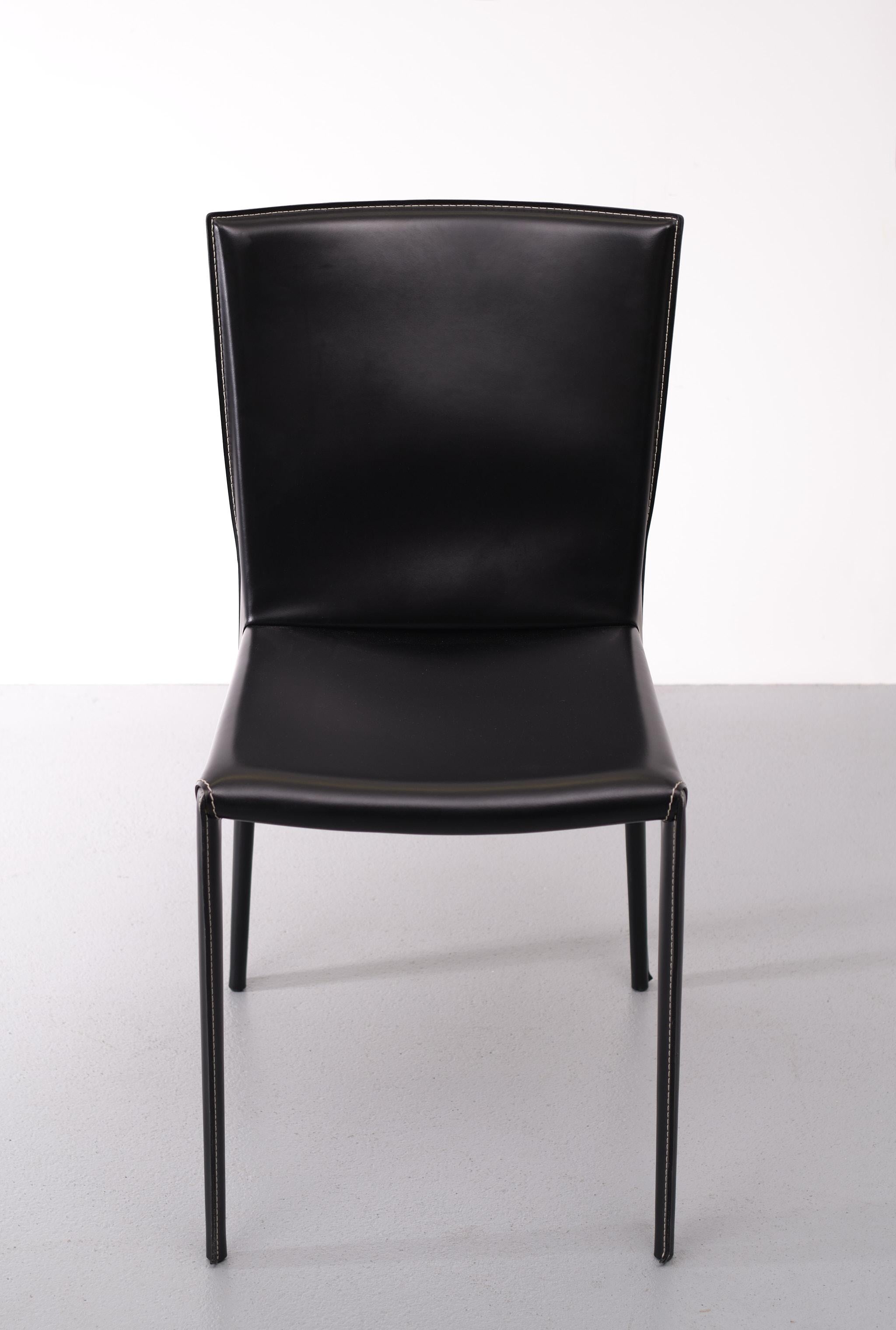 Modern Stich Leather Chair Model Beverly Cattelan, Italy For Sale