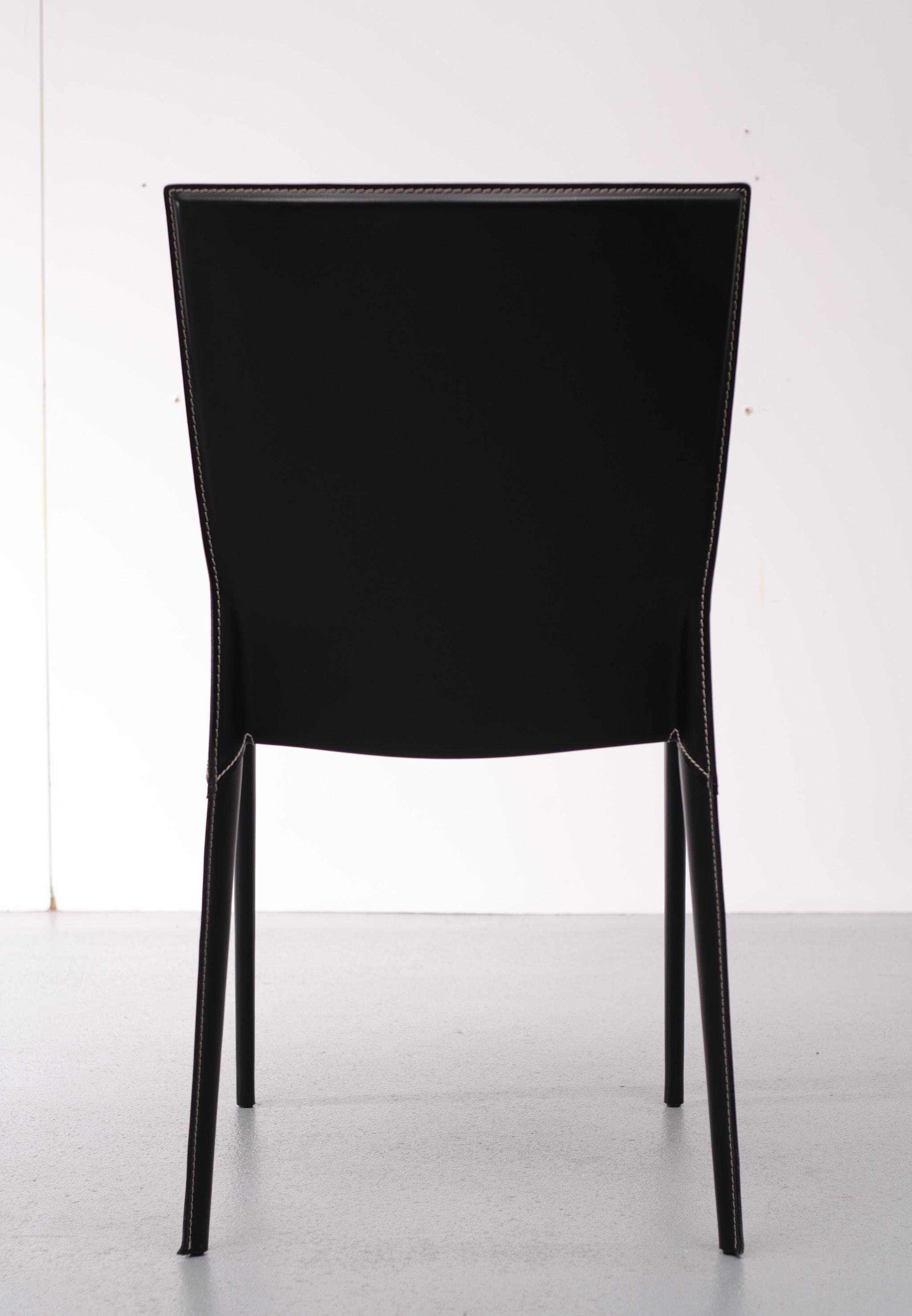 Contemporary Stich Leather Chair Model Beverly Cattelan, Italy For Sale