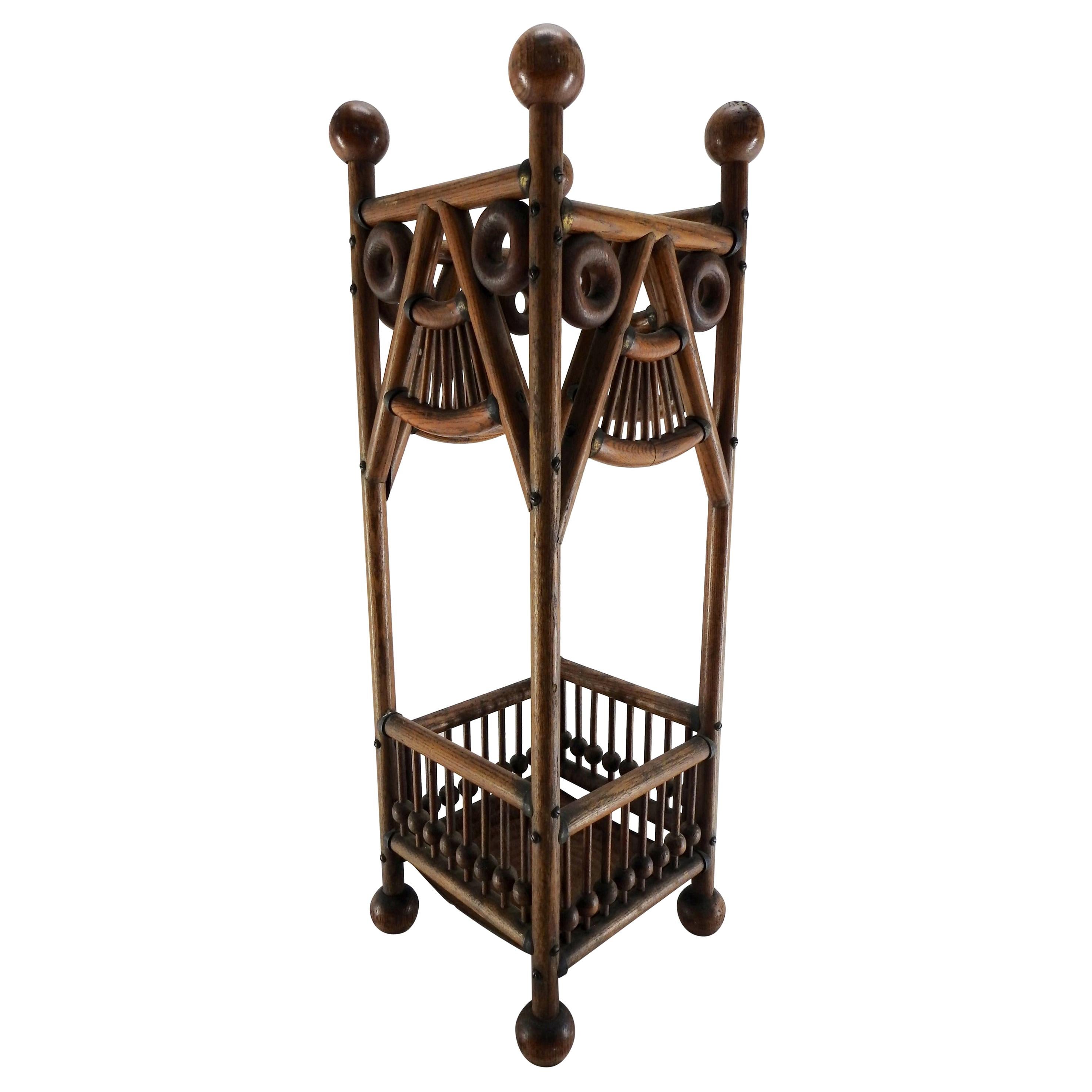 Stick and Ball Umbrella Stand Arts & Crafts For Sale