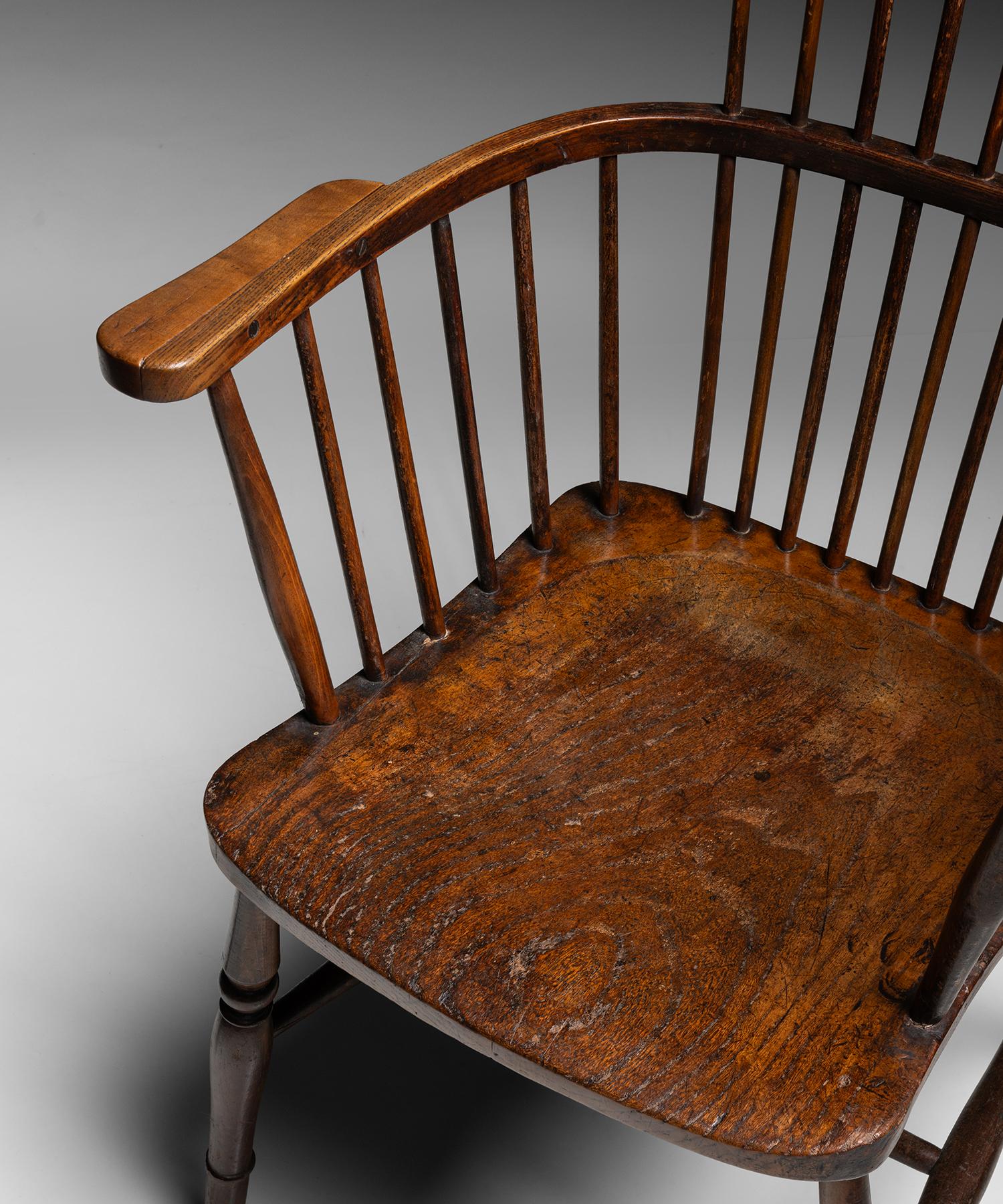 Stick Back Armchair, England, circa 1890 In Good Condition For Sale In Culver City, CA