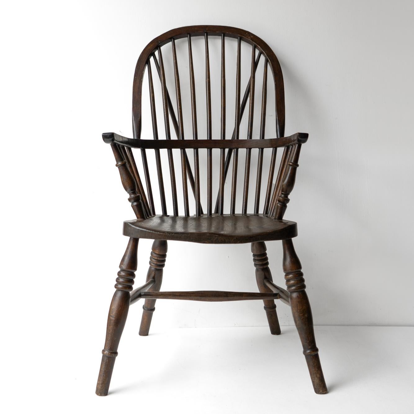 WINDSOR STICK BACK CHAIR

Simple stylish lines with a large hoop back, generous seat and arms and turned legs separated by a simple H- stretcher

Completely handmade and charming slightly off with the angles, providing a slightly primitive