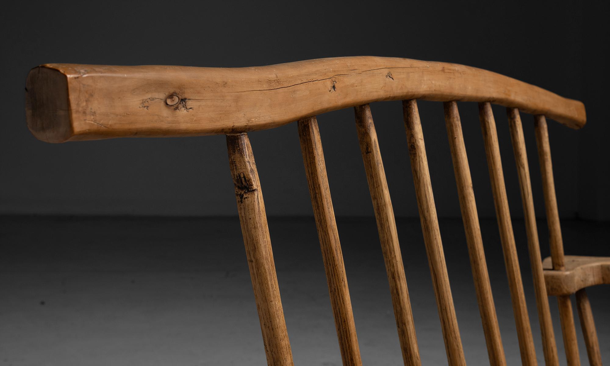 Early 20th Century Stick Back Bench, England circa 1900