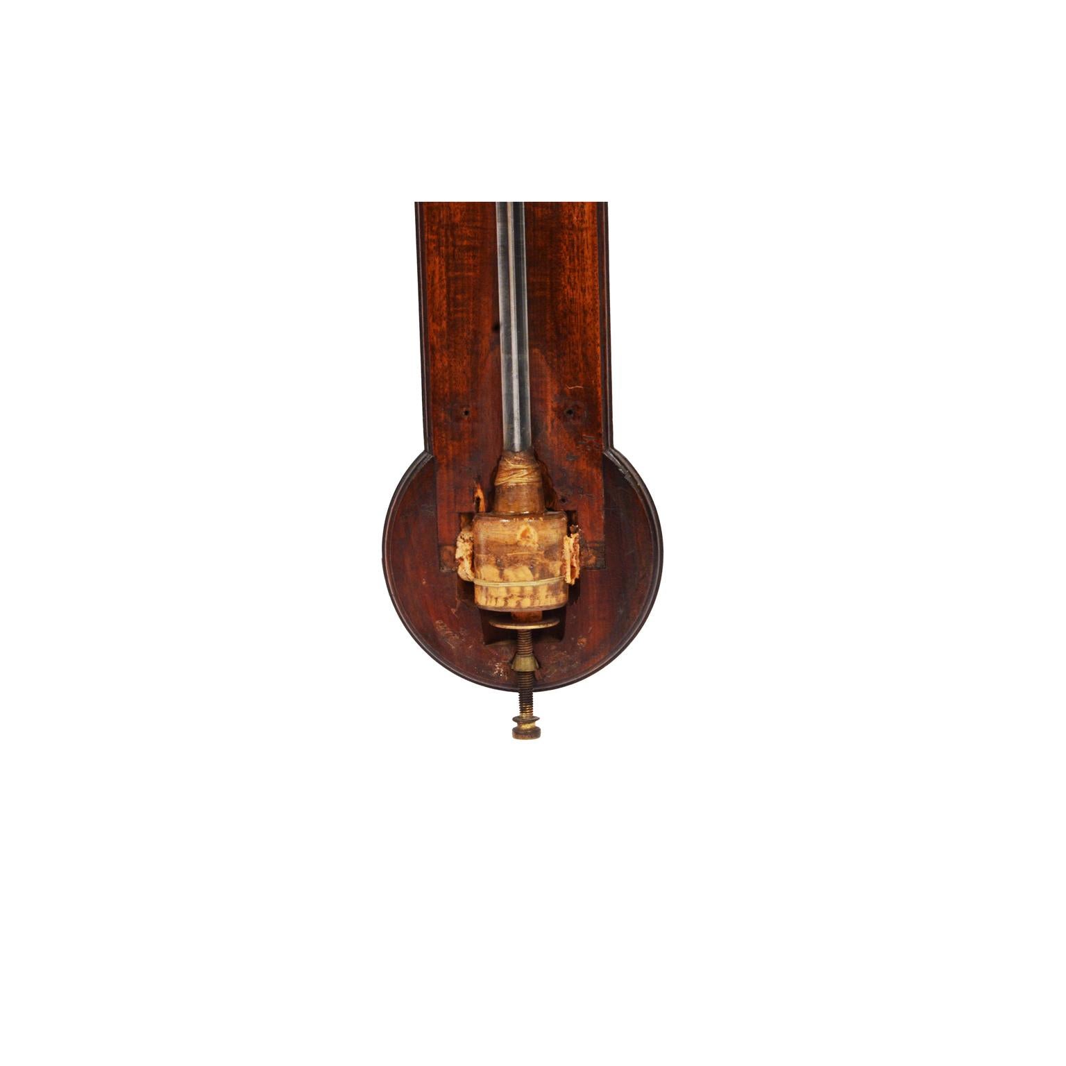 Stick Barometer Mahogany Board Antique Weather Measuring Instrument J. Ramsden  For Sale 3