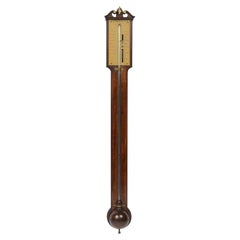 Stick Barometer Mahogany Board Antique Weather Measuring Instrument J. Ramsden 