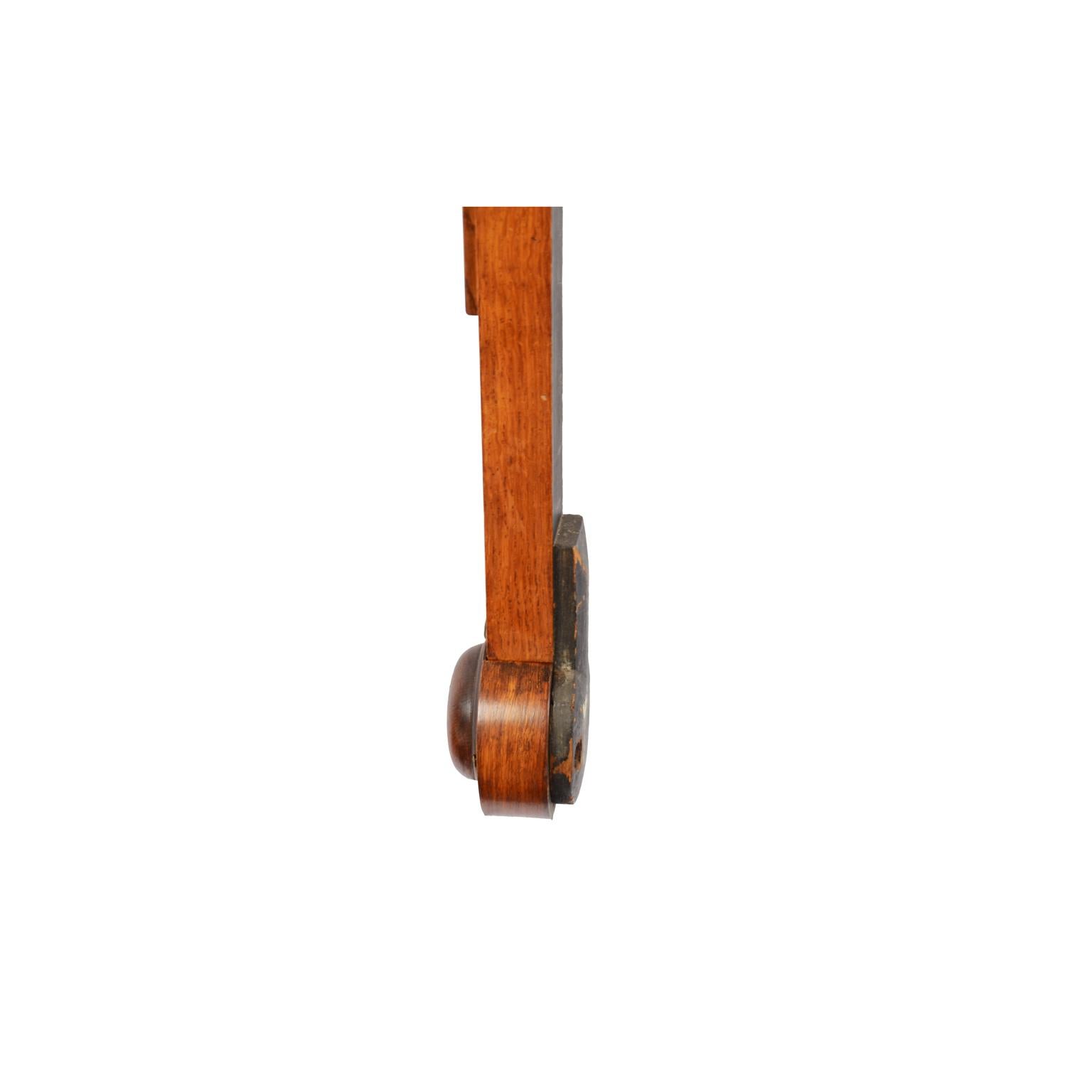 1850s Oak Wodd Stick Barometer by Negretti & Zambra Weather Measuring Instrument For Sale 4