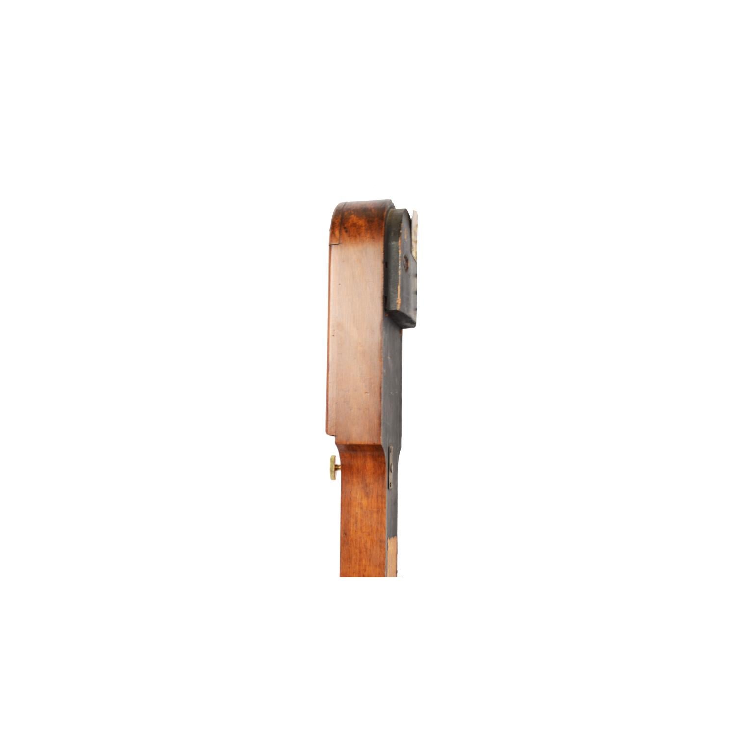 Wood 1850s Oak Wodd Stick Barometer by Negretti & Zambra Weather Measuring Instrument For Sale