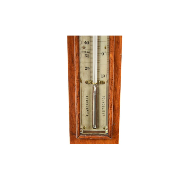 Stick Barometer of Oakwood Made in UK in the Mid19th Century For Sale