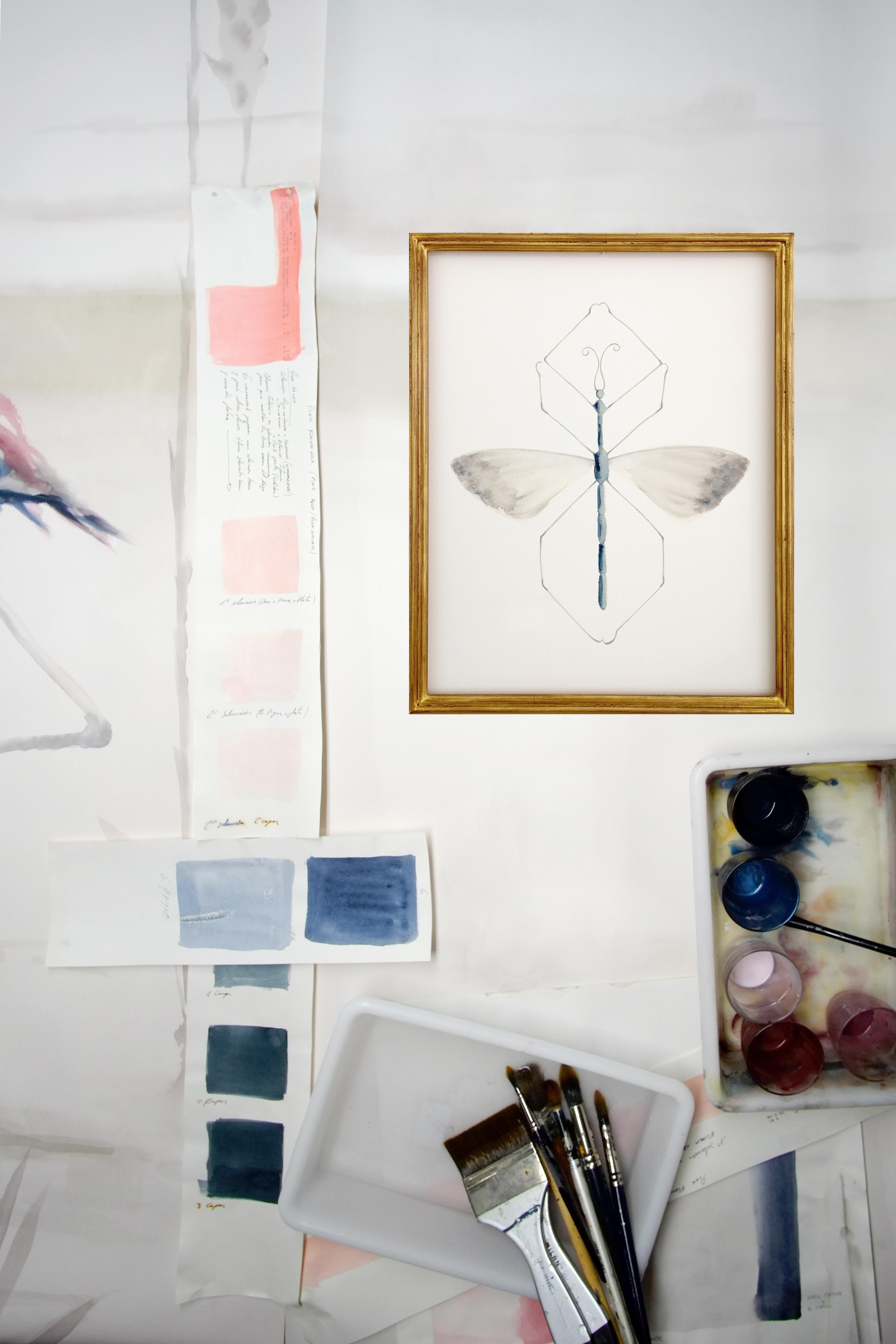 XXIe siècle et contemporain Peinture aquarelle de l'insecte Sticks en vente