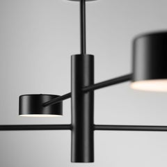 Stick Matte Black finish Metal 4-lights Ceiling Lamp by Il Paralume Marina