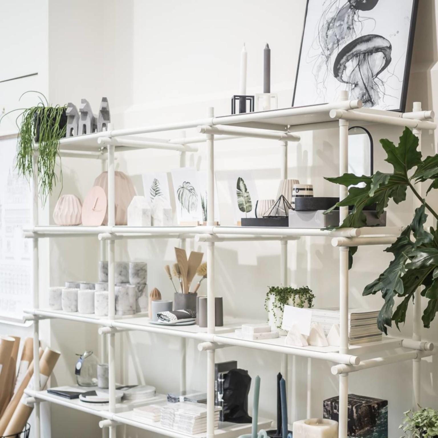Stick System, Light Ash Shelves with Grey Poles, 3x5 For Sale 5