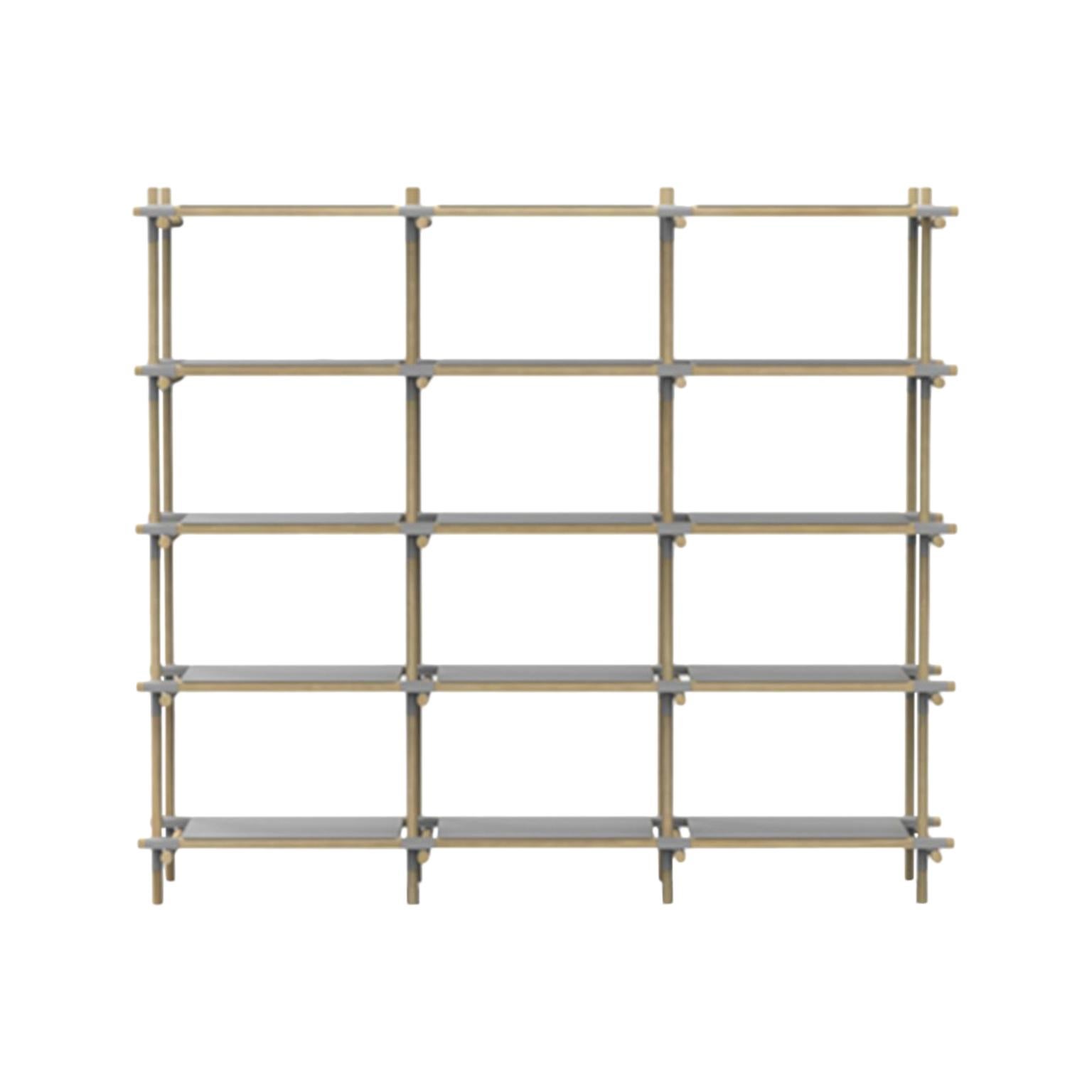 Stick System, Light Ash Shelves with Grey Poles, 3x5 For Sale