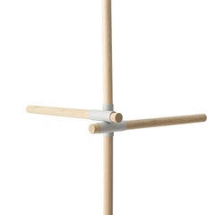Stick System, Light Grey Ash Shelves with Light Grey Poles, 1 x 4