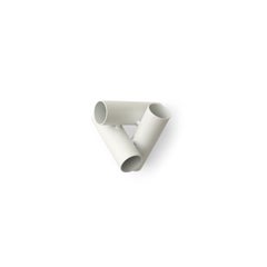 Stick System, White Ash Shelves with White Poles, 1x2