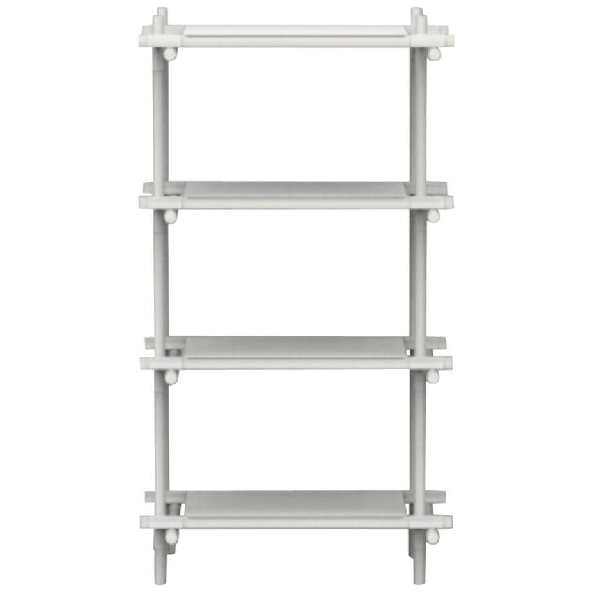 Stick System, White Ash Shelves with White Poles, 1 x 4 For Sale