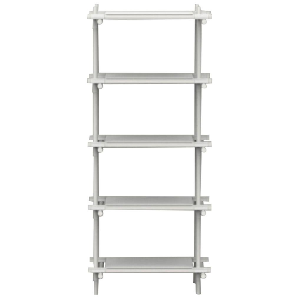 Stick System, White Ash Shelves with White Poles, 1x5 For Sale