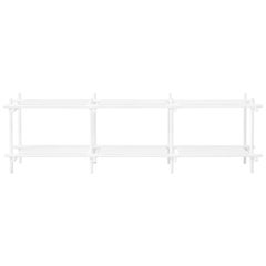 Stick System, White Shelves with White Poles, 3x2