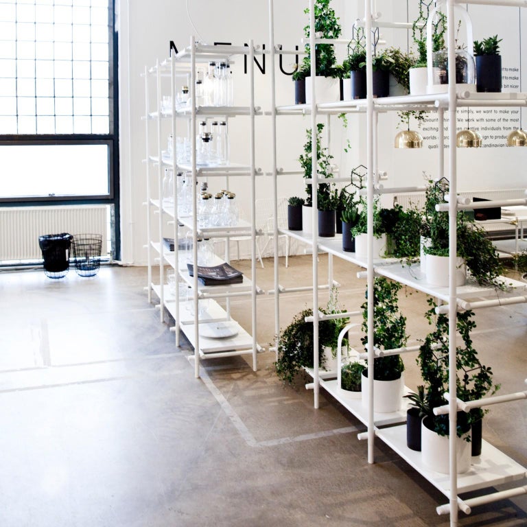 Stick System, White Shelves with White Poles, 3x4 For Sale at 1stDibs