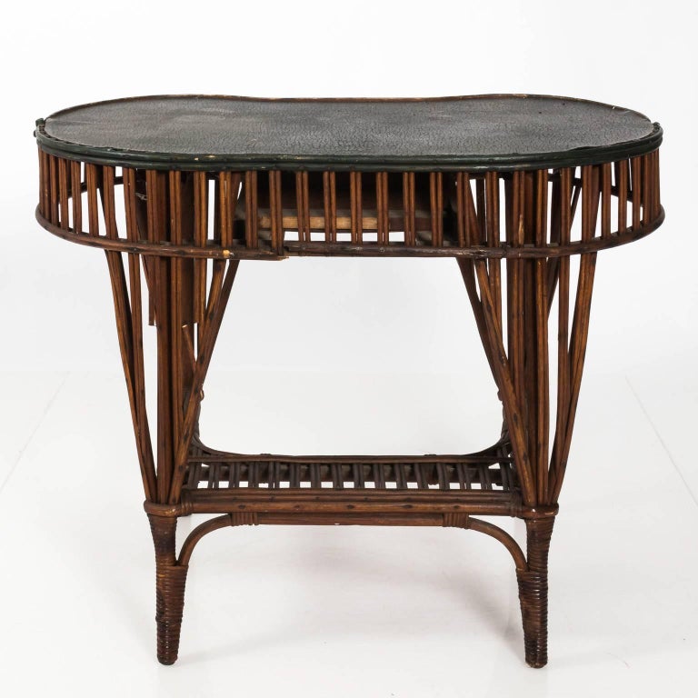 Stick Wicker Victorian Desk and Chair For Sale at 1stdibs