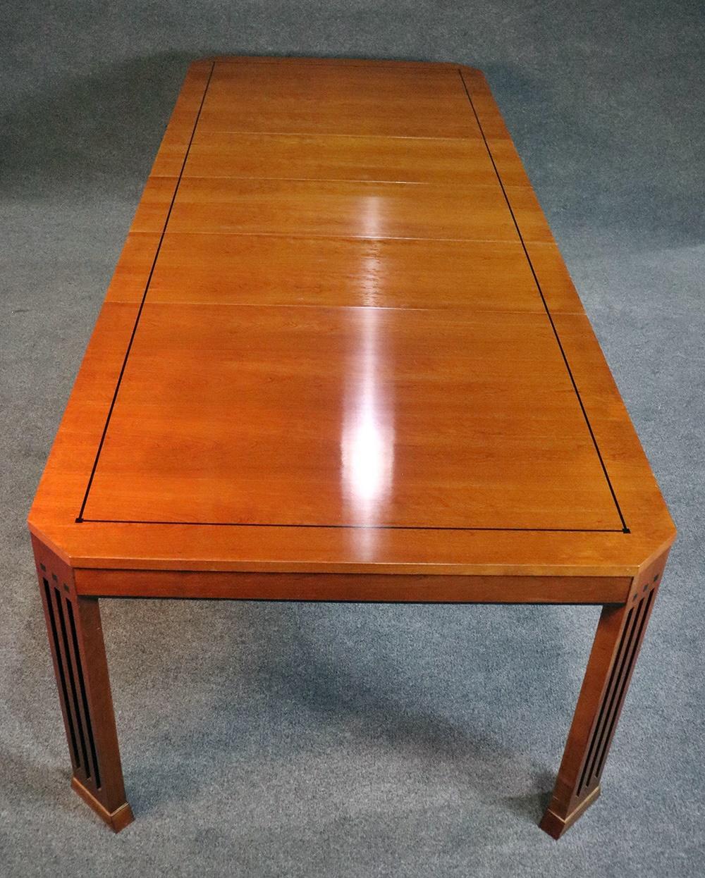 American Stickley Mission Craftsman 21st Century Collection Cherry Dining Room Table