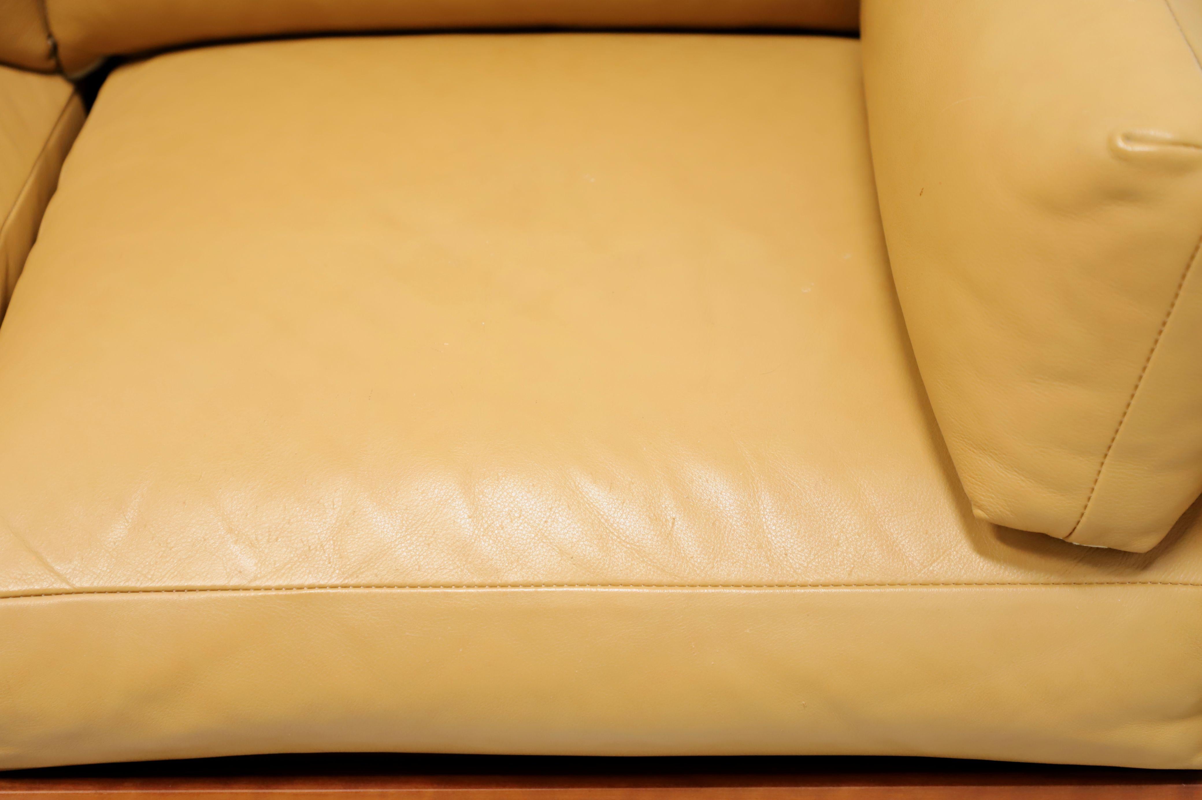 STICKLEY 21st Century Collection Cherry Inlaid Ebony Mission Leather Loveseat 3