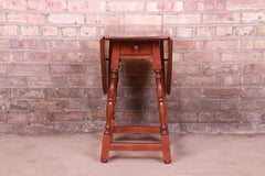 Stickley American Colonial Cherry Drop-Leaf Occasional Side Table