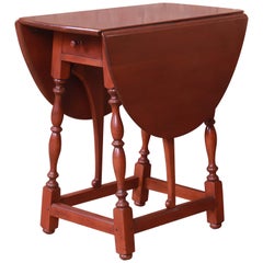 Table d'appoint à abattant Stickley en cerisier colonial américain à feuilles tombantes