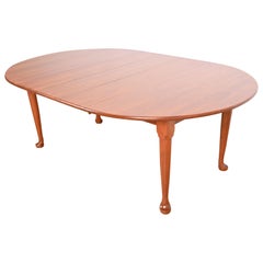Stickley American Colonial Cherry Wood Extension Dining Table, Newly Refinished