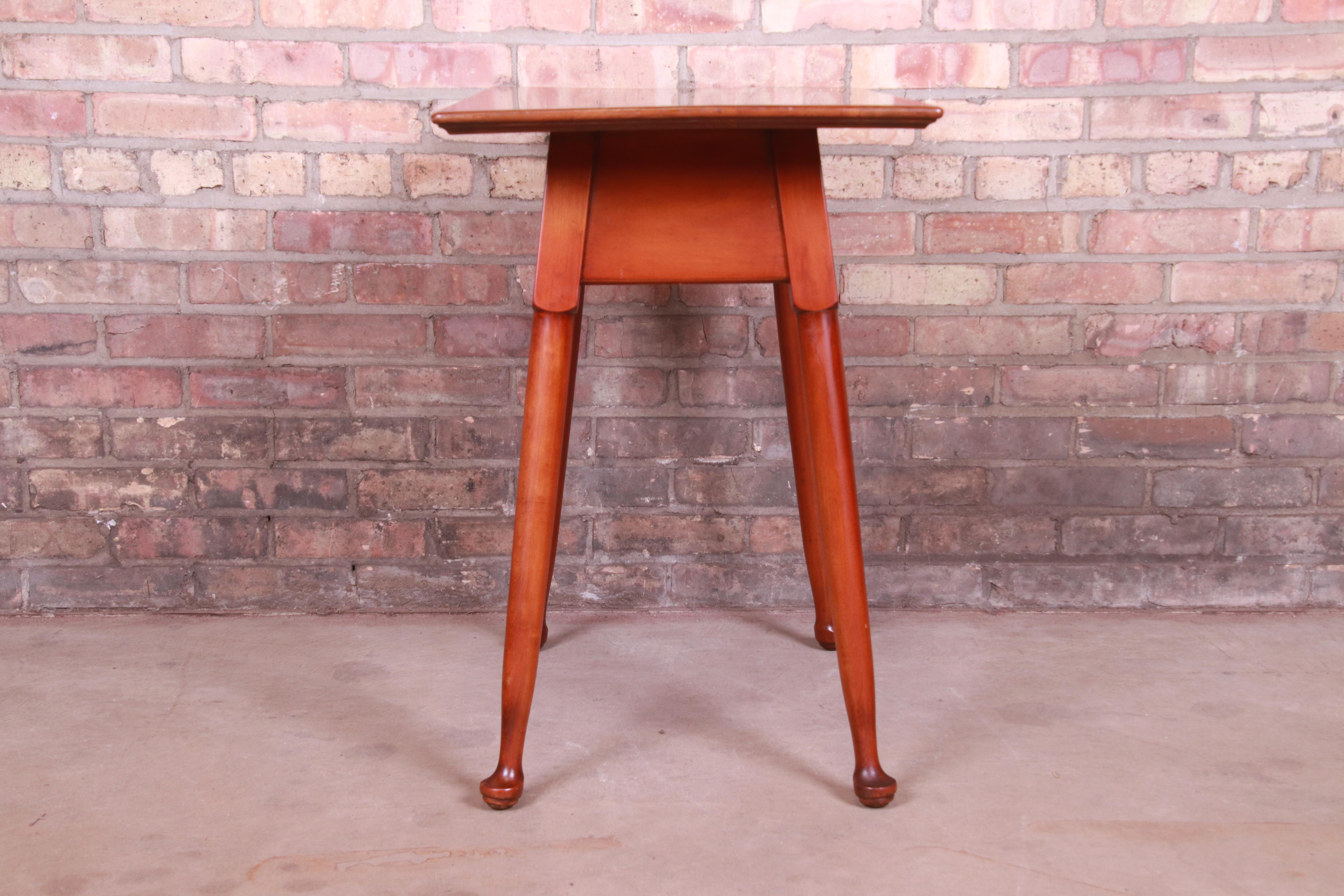20th Century Stickley American Colonial Solid Cherry Occasional Table For Sale
