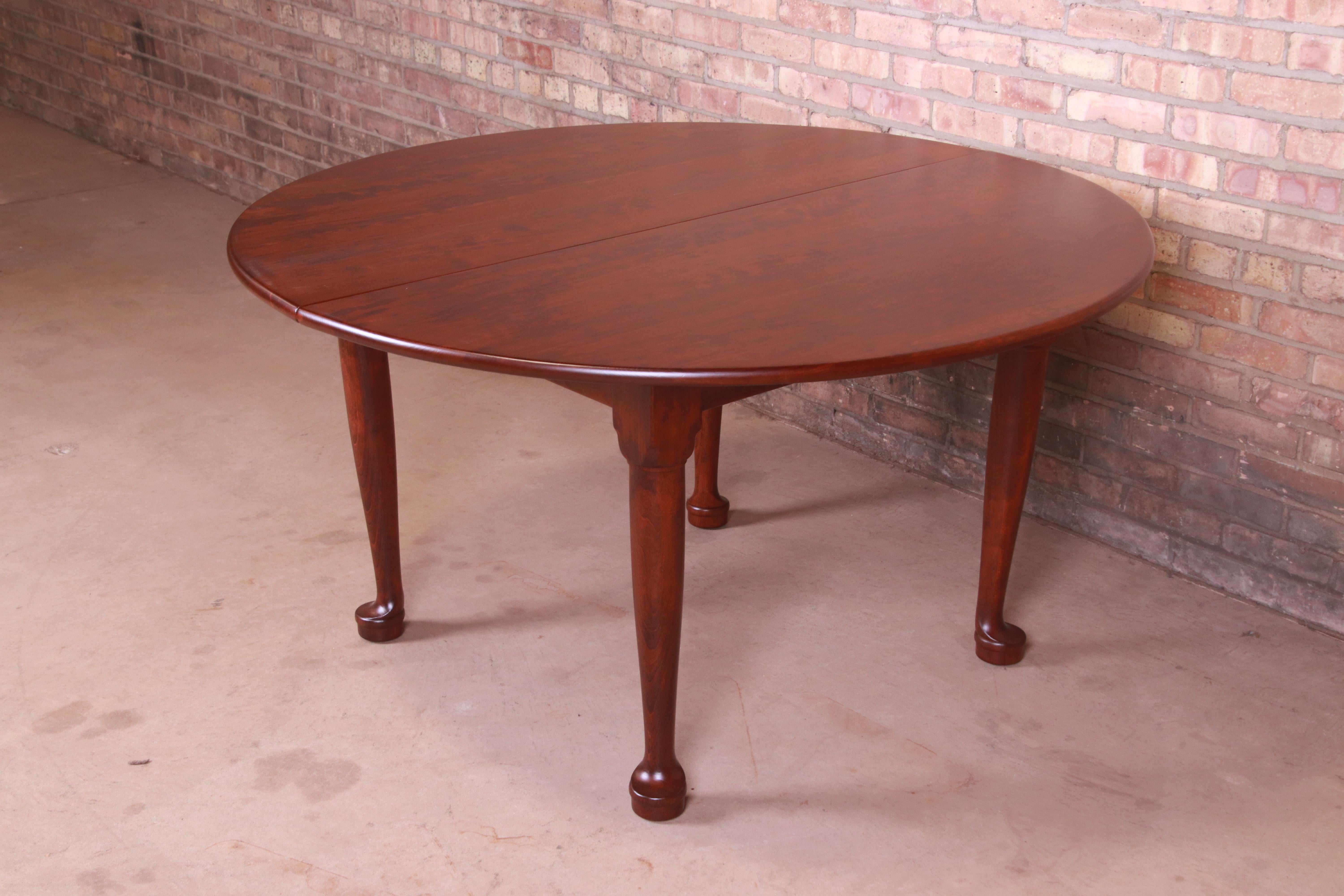 Stickley American Colonial Solid Cherry Wood Dining Table, Newly Refinished For Sale 3