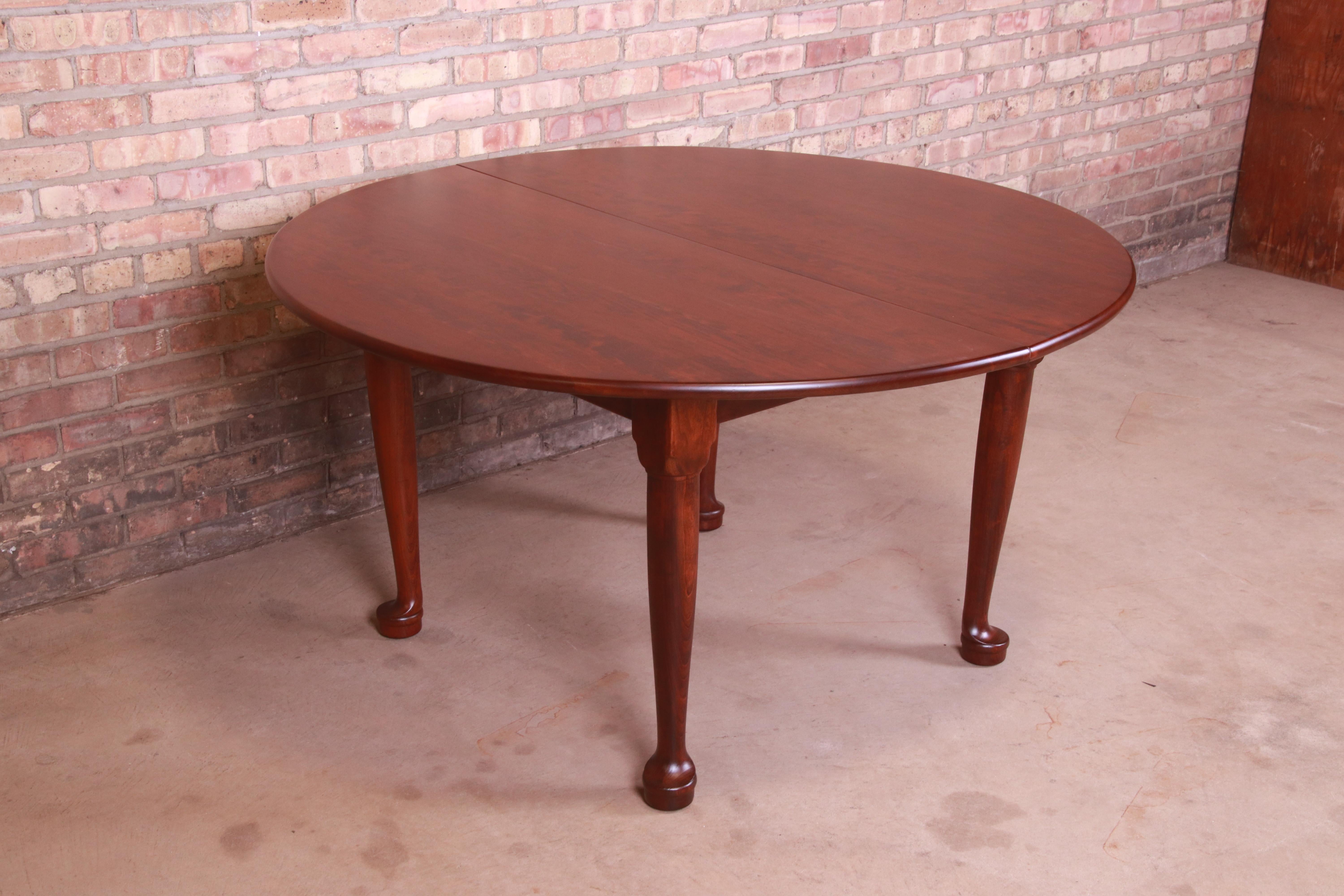 Stickley American Colonial Solid Cherry Wood Dining Table, Newly Refinished For Sale 5