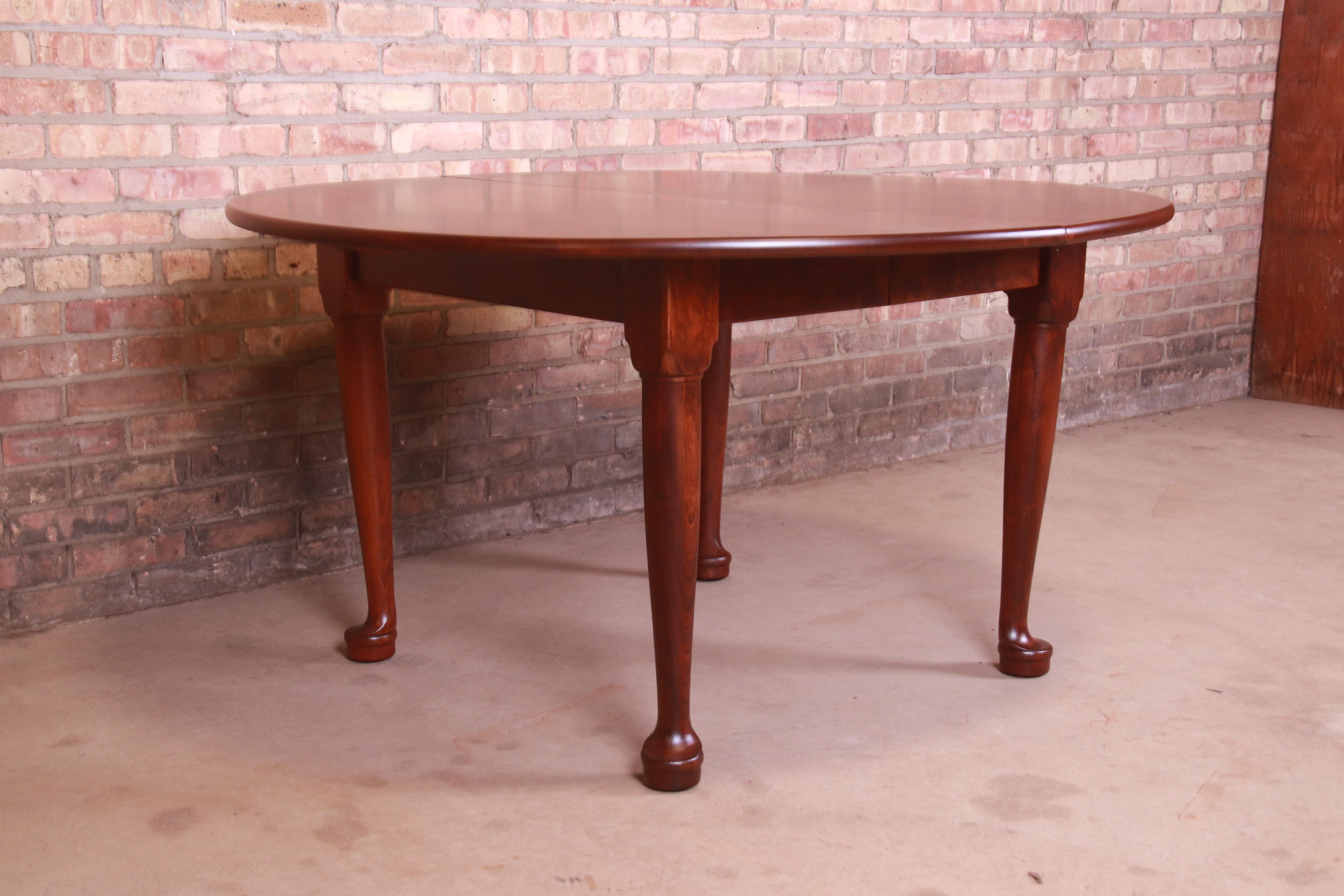 Stickley American Colonial Solid Cherry Wood Dining Table, Newly Refinished For Sale 6
