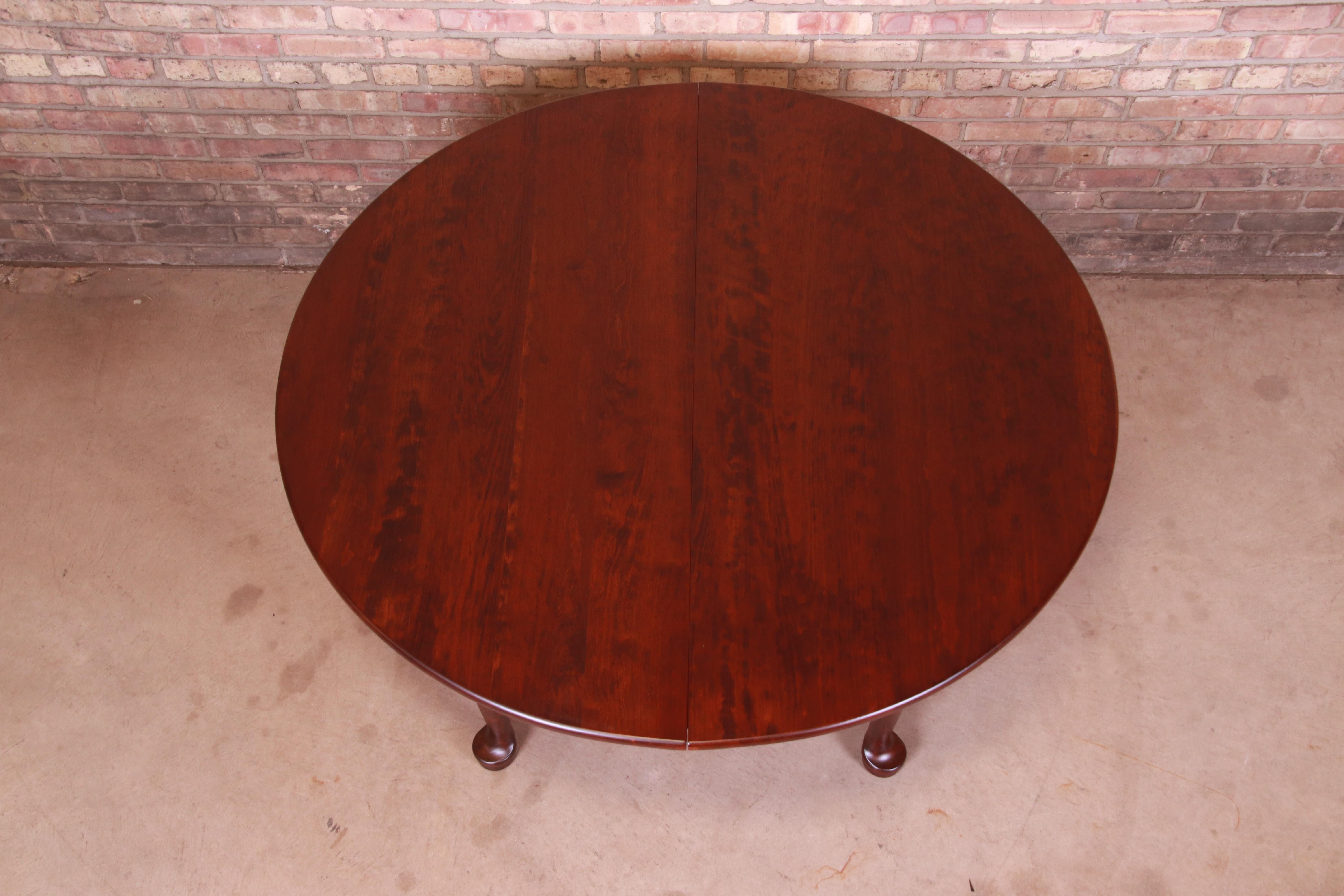 Stickley American Colonial Solid Cherry Wood Dining Table, Newly Refinished For Sale 7