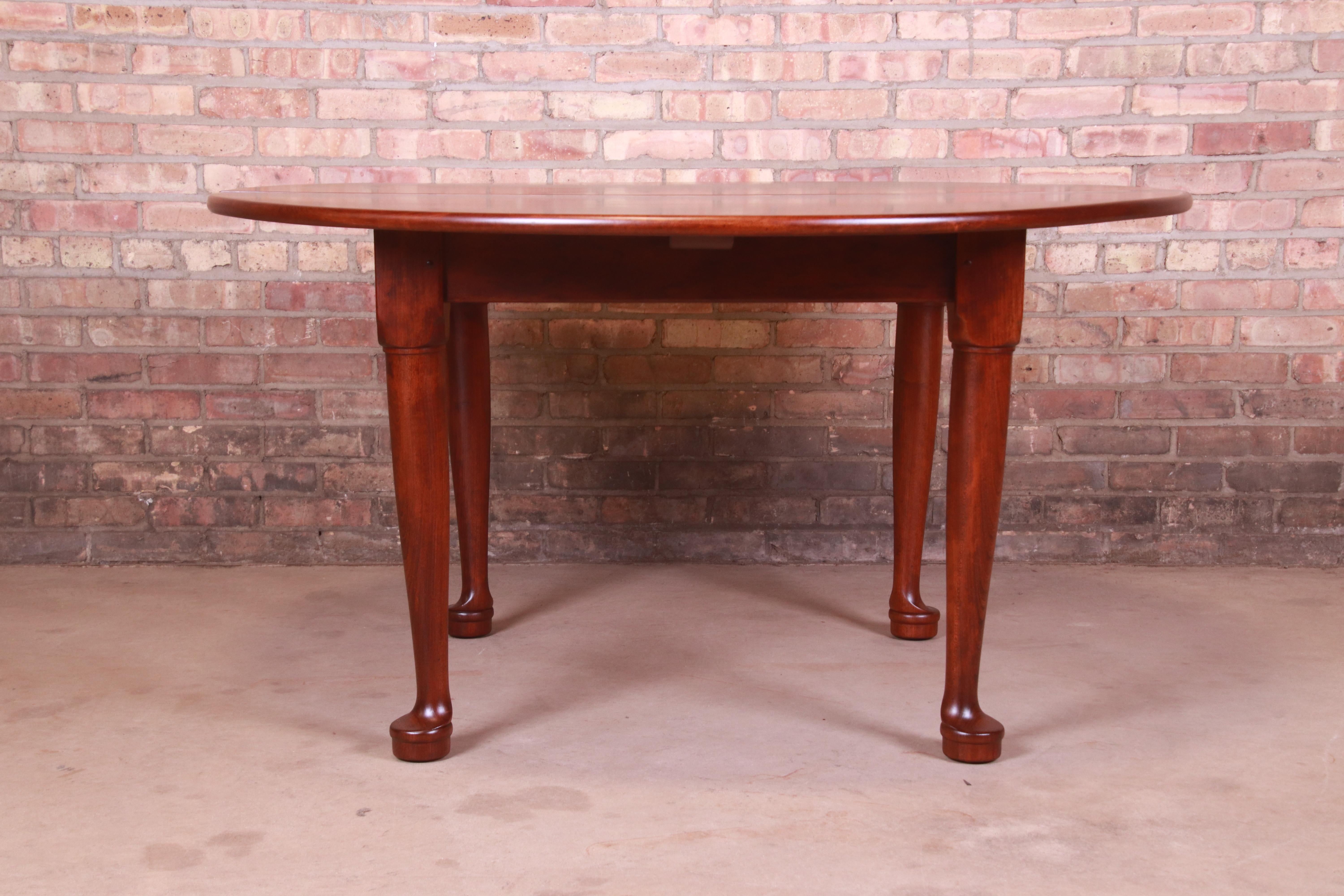 Stickley American Colonial Solid Cherry Wood Dining Table, Newly Refinished For Sale 9