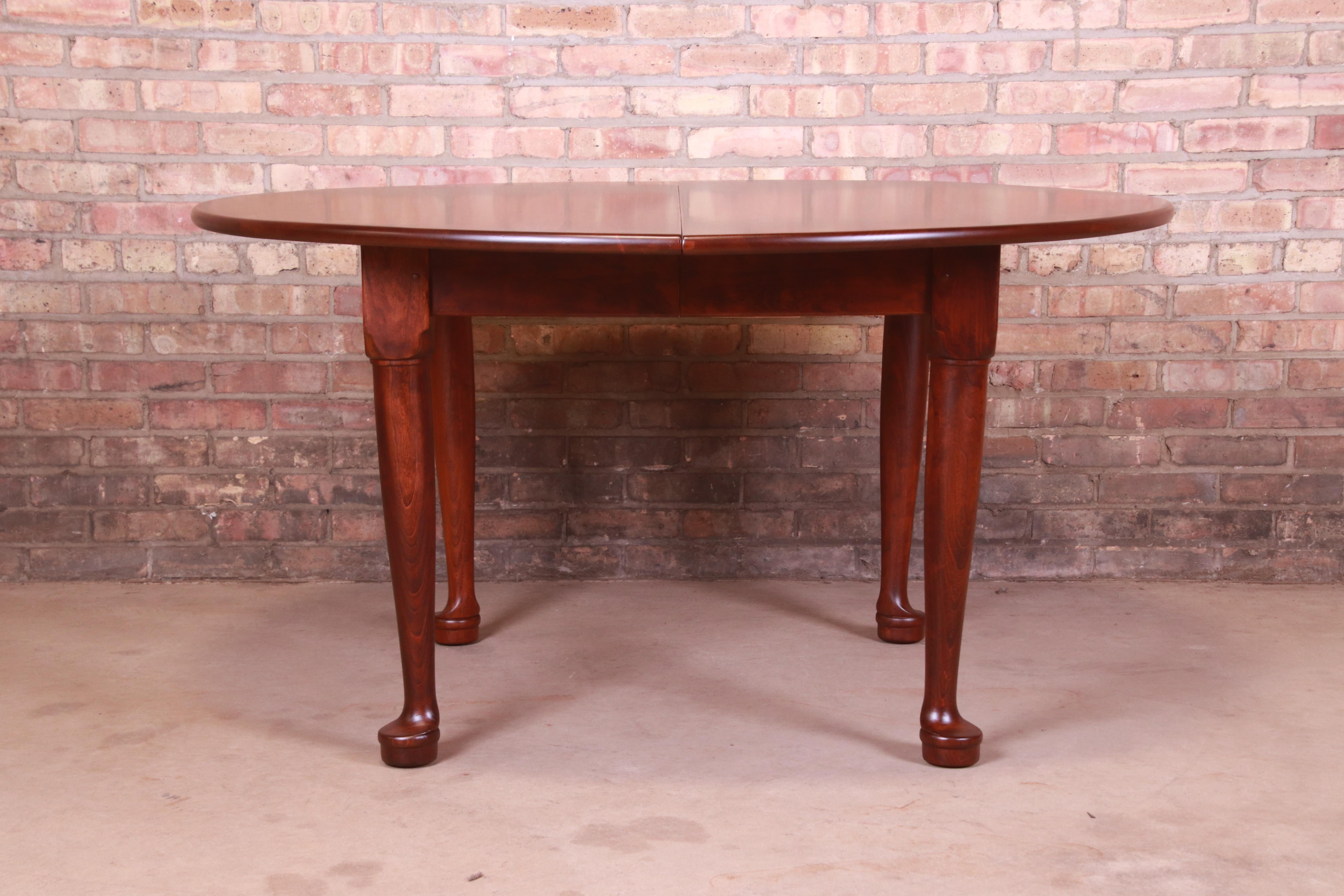 Stickley American Colonial Solid Cherry Wood Dining Table, Newly Refinished For Sale 2