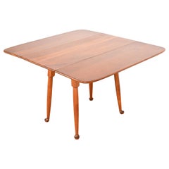 Stickley Amerikanischer Kolonial-Esstisch aus massivem Kirschbaumholz mit klappbaren Blättern, 1955