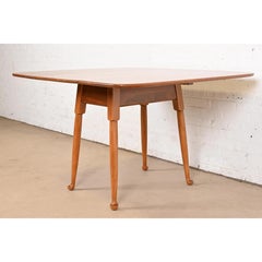 Stickley American Colonial Solid Cherry Wood Drop Leaf Dining Table, Refinished