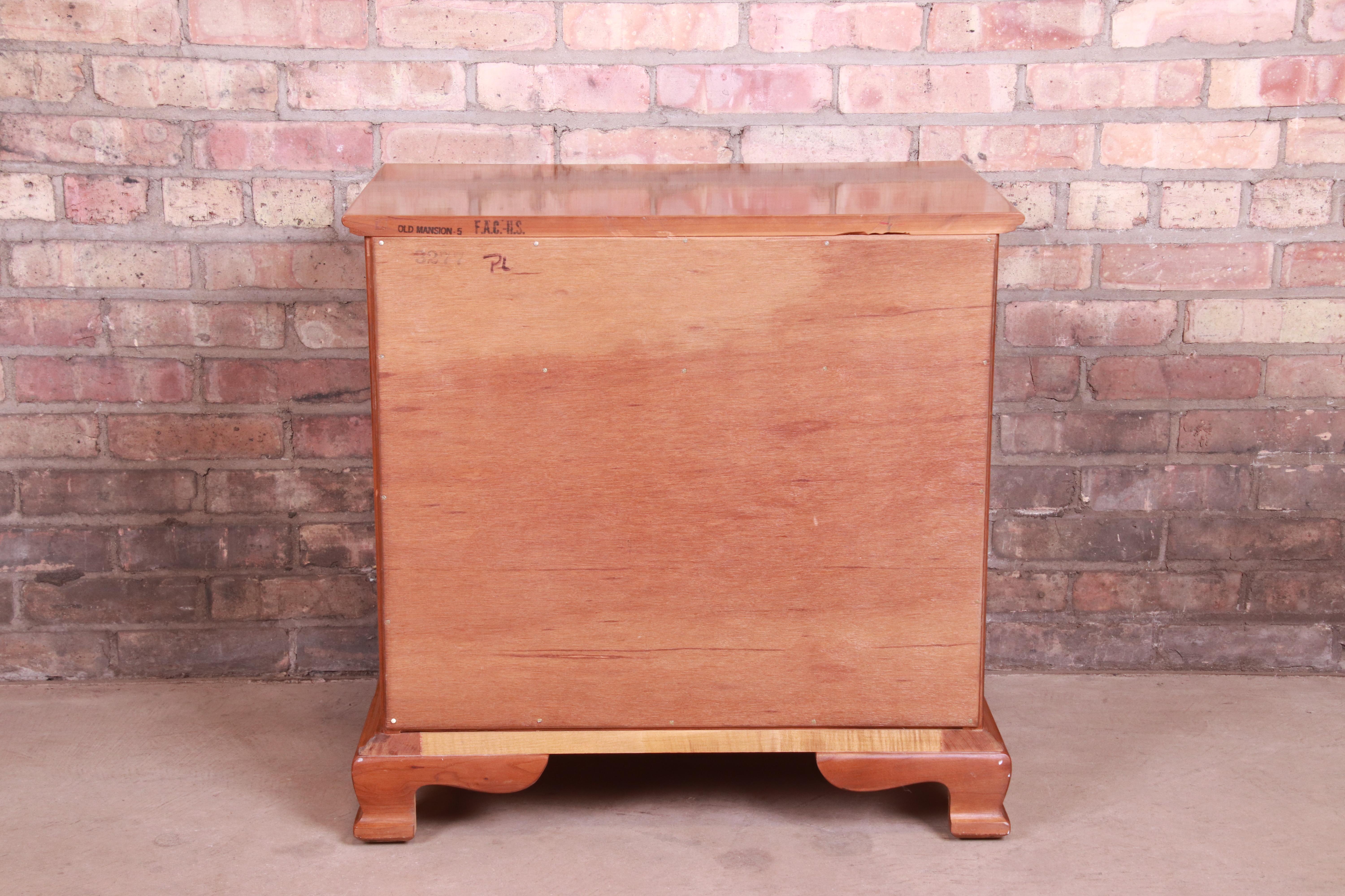 Stickley American Colonial Solid Cherry Wood Nightstand, Circa 1950s 7