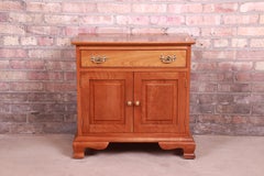Stickley American Colonial Solid Cherry Wood Nightstand, Circa 1950s